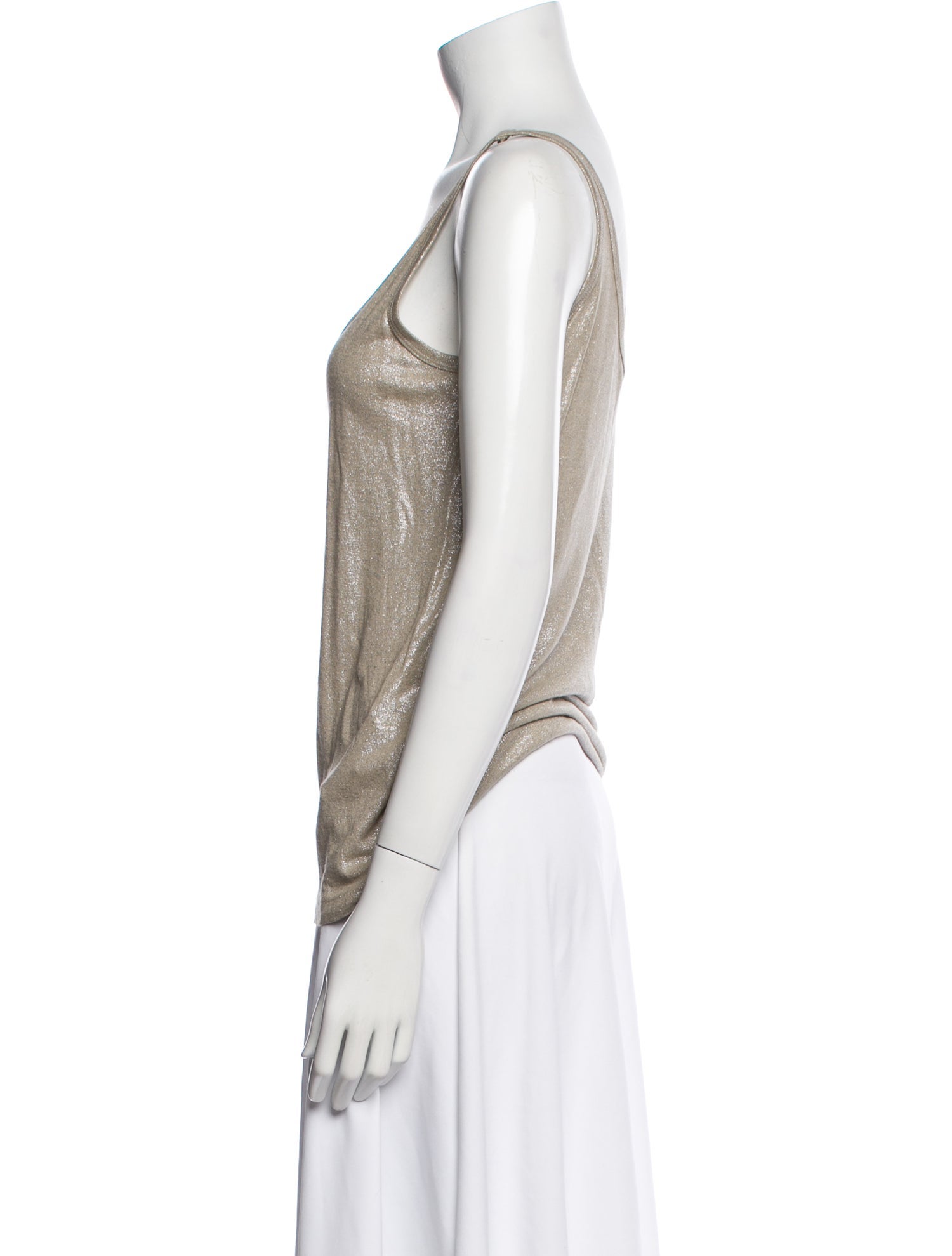 Ralph Lauren Black Label Scoop Neck Sleeveless Top