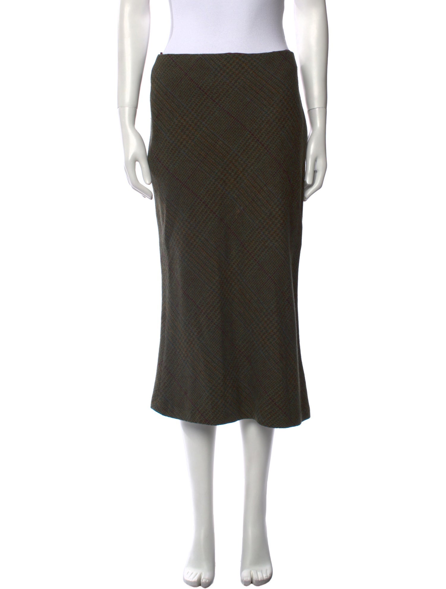 Ralph Lauren Black Label Wool Midi Length Skirt