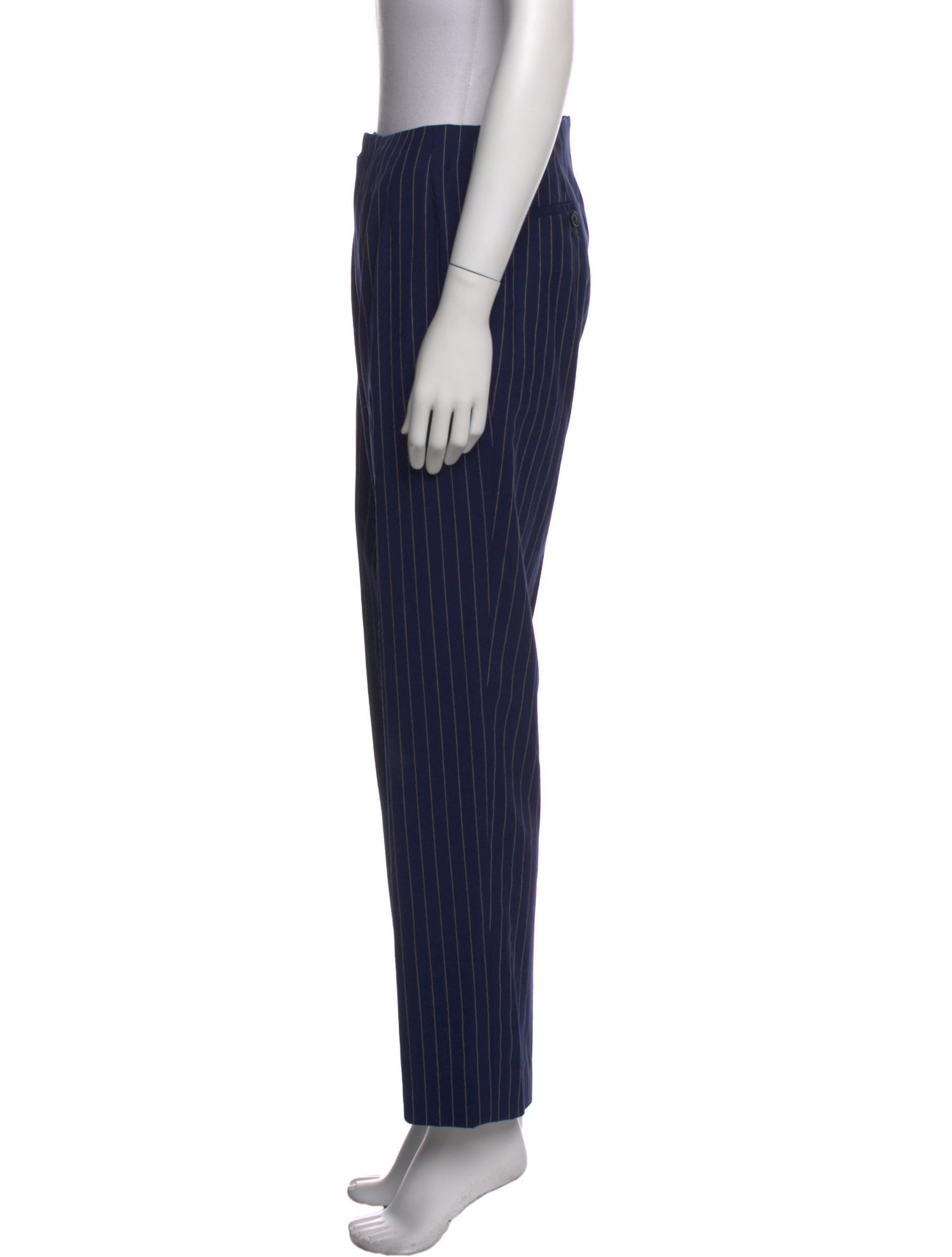 Ralph Lauren Black Label Striped Skinny Leg Pants