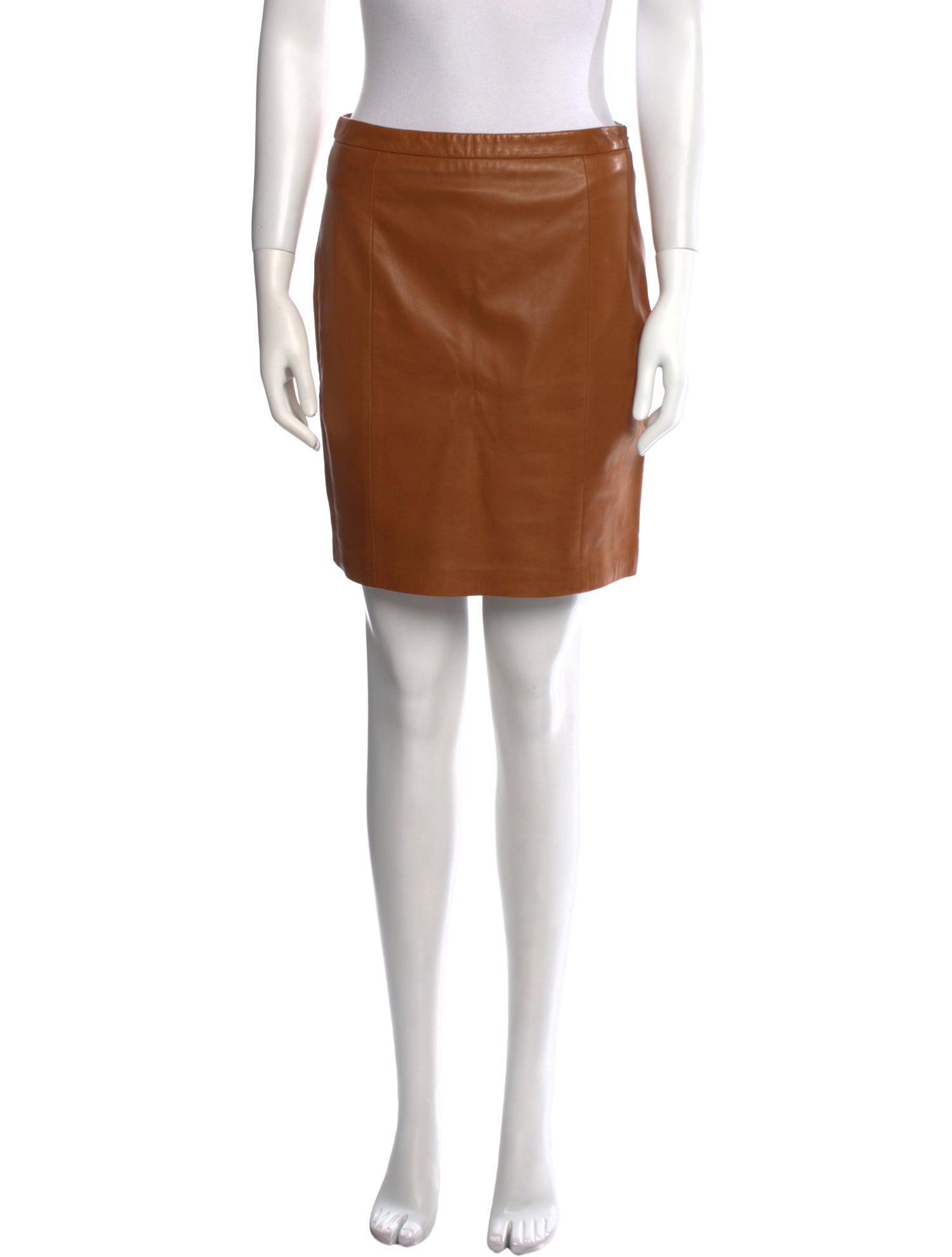 Ralph Lauren Black Label Lamb Leather Mini Skirt