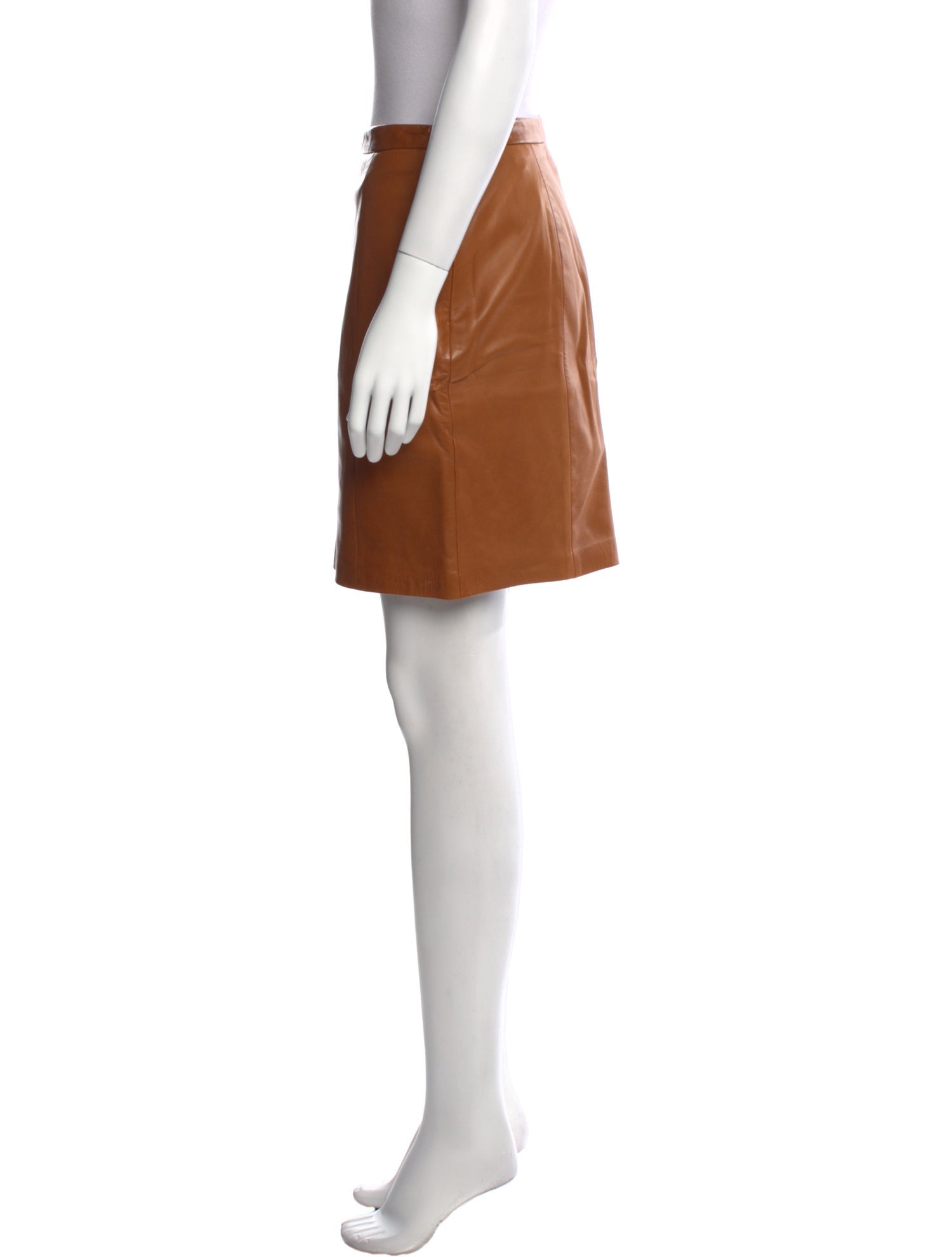 Ralph Lauren Black Label Lamb Leather Mini Skirt