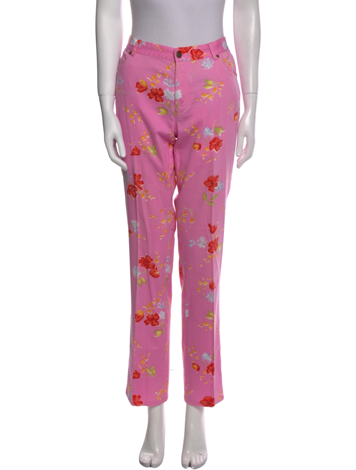 Ralph Lauren Black Label Floral Print Straight Leg Pants