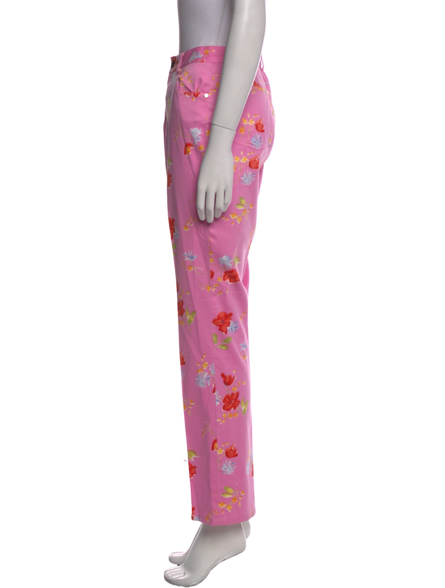 Ralph Lauren Black Label Floral Print Straight Leg Pants