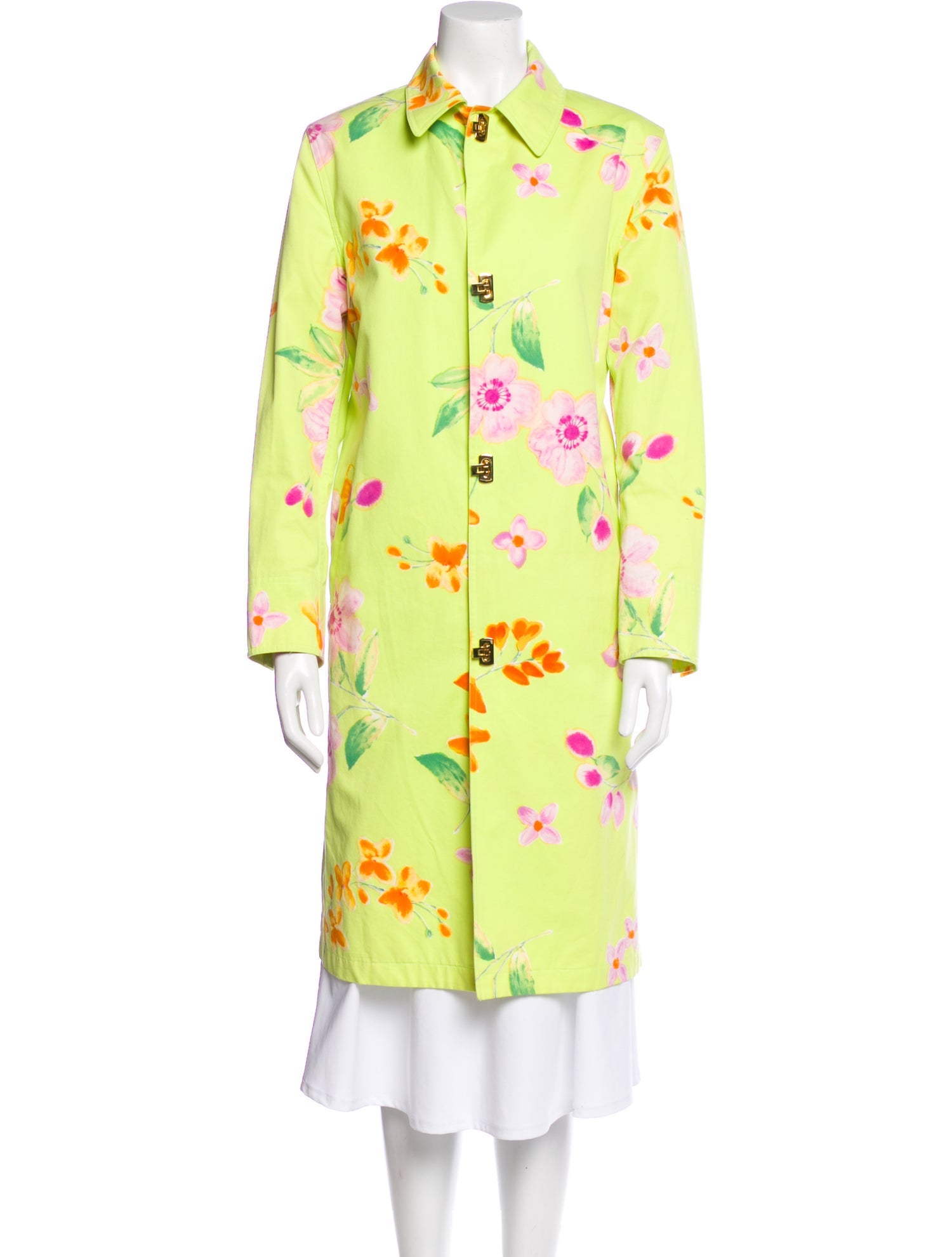 Ralph Lauren Black Label Floral Print Trench Coat