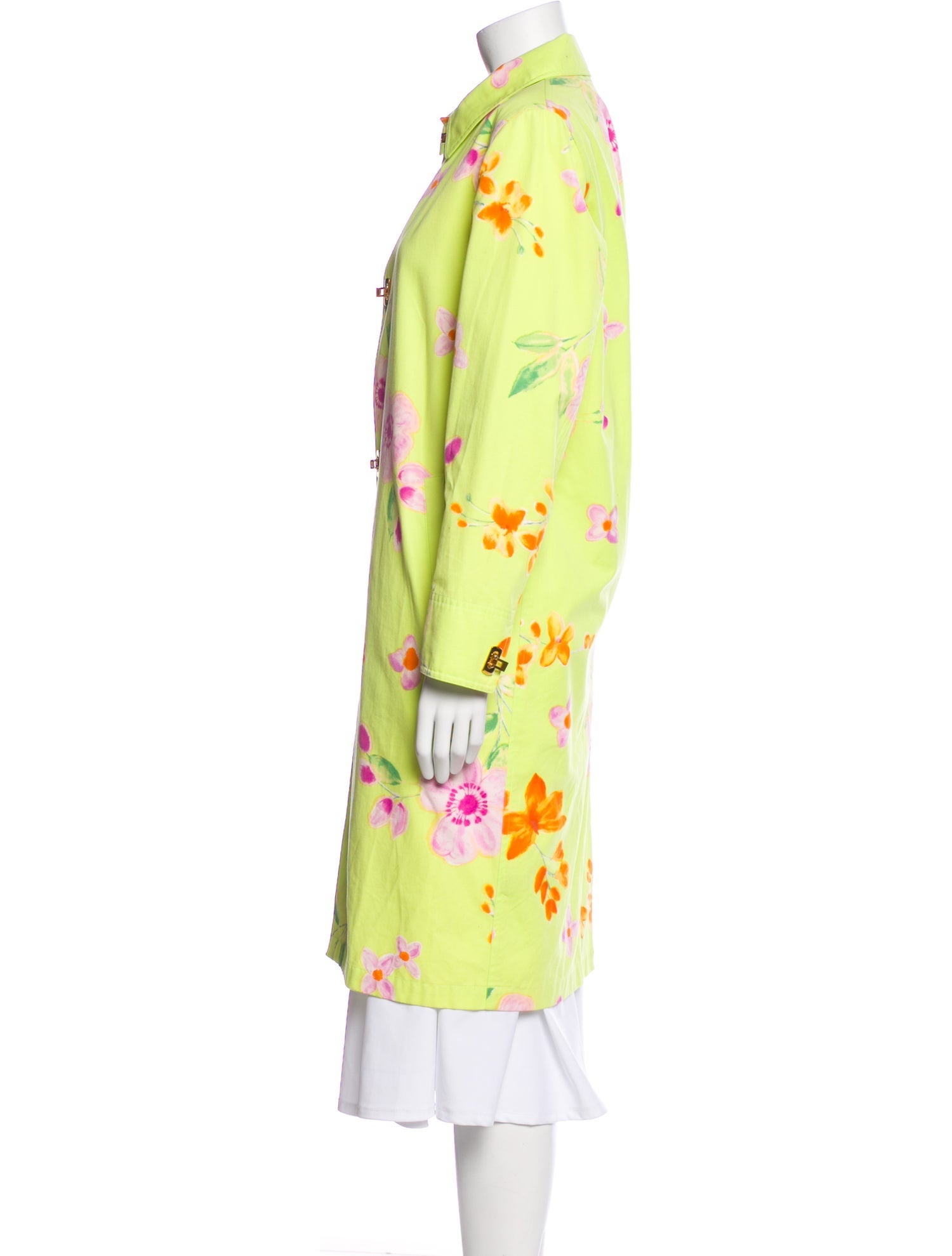 Ralph Lauren Black Label Floral Print Trench Coat