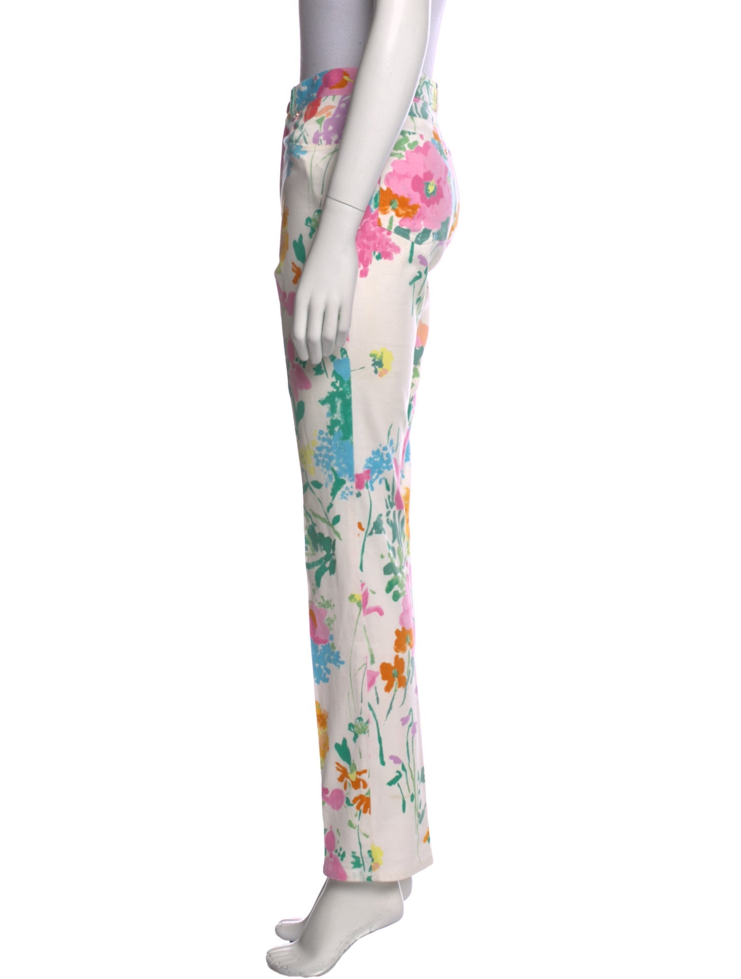 Ralph Lauren Black Label Floral Print Straight Leg Pants