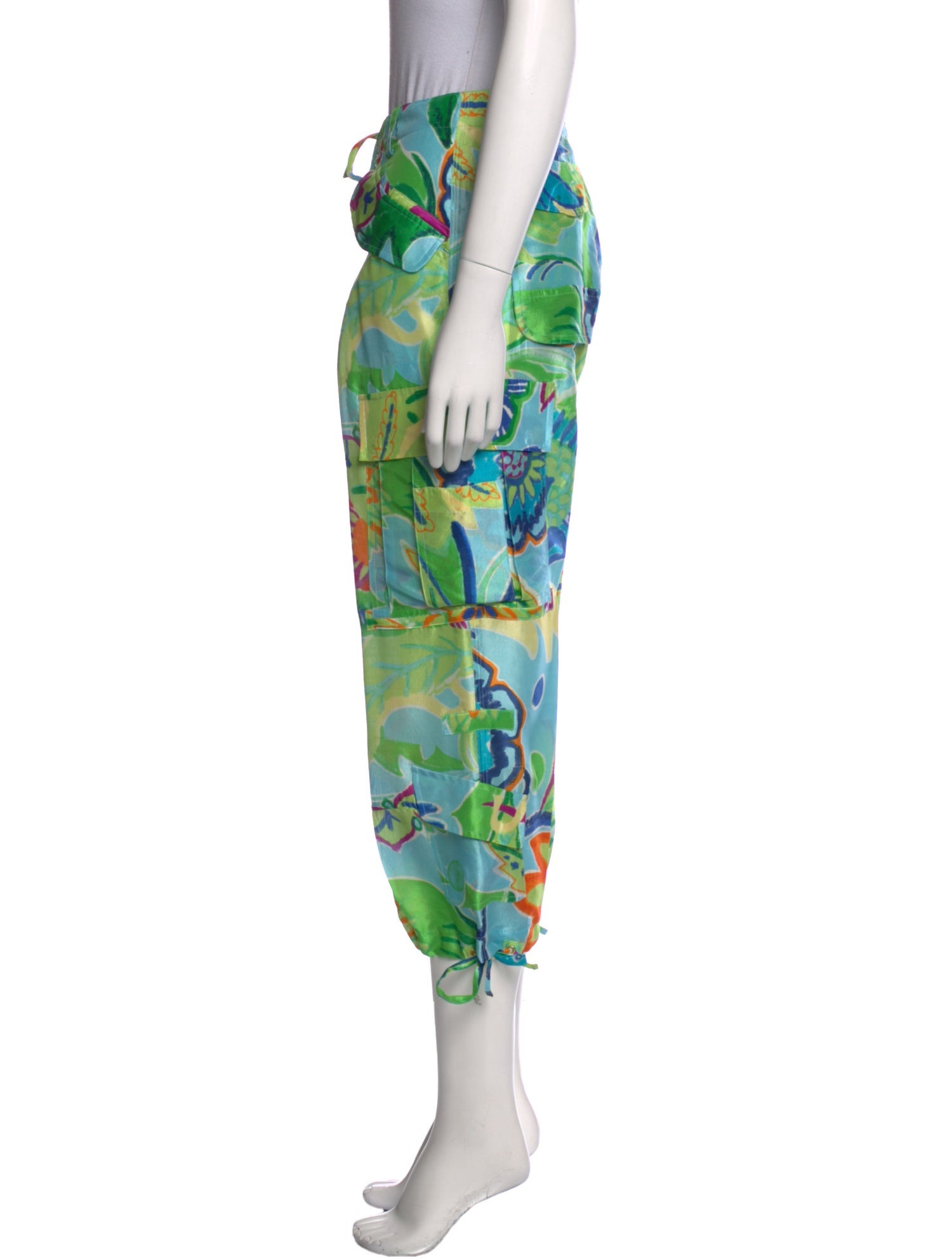 Ralph Lauren Black Label Silk Skinny Leg Pants