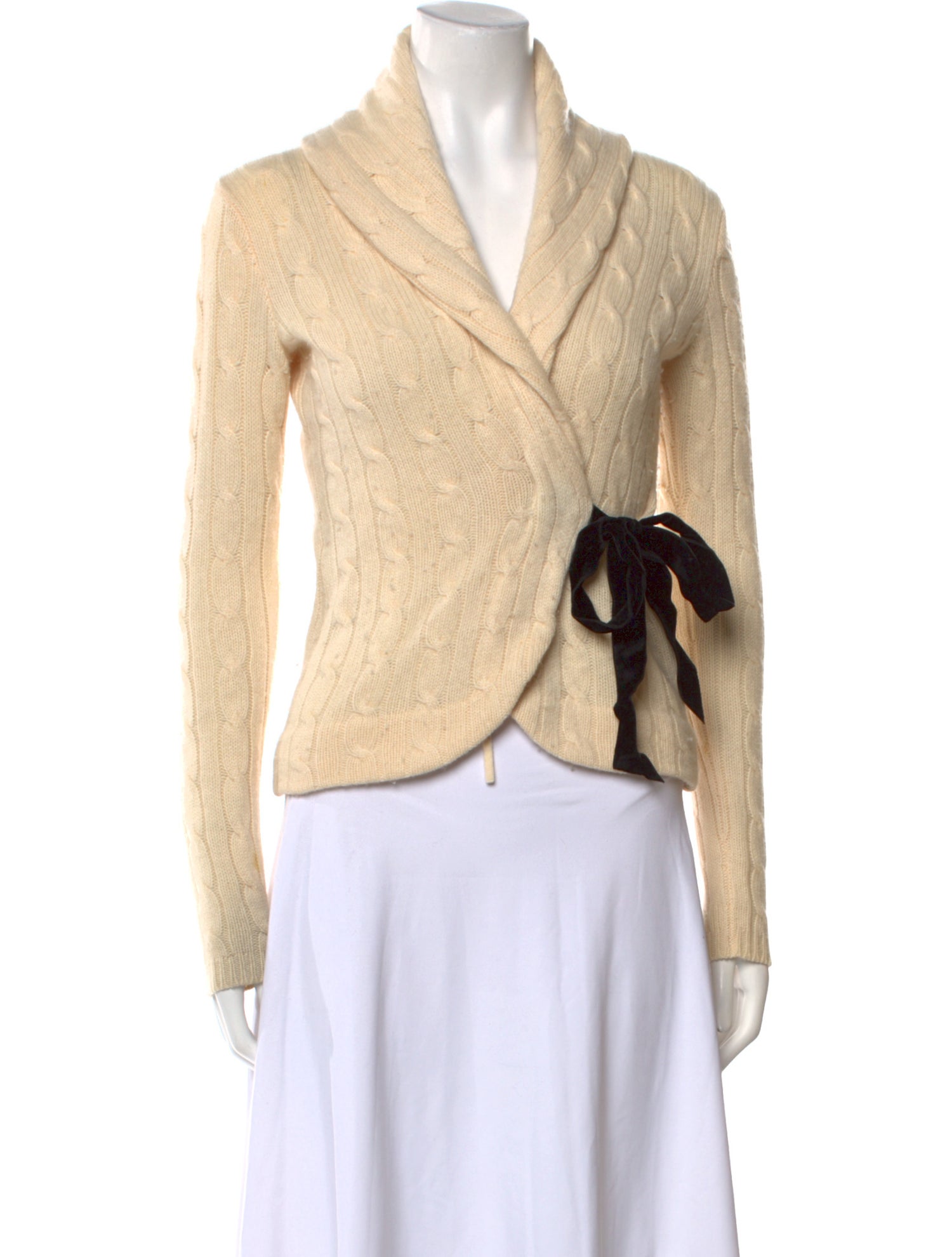 Ralph Lauren Black Label Cashmere Open Front Sweater