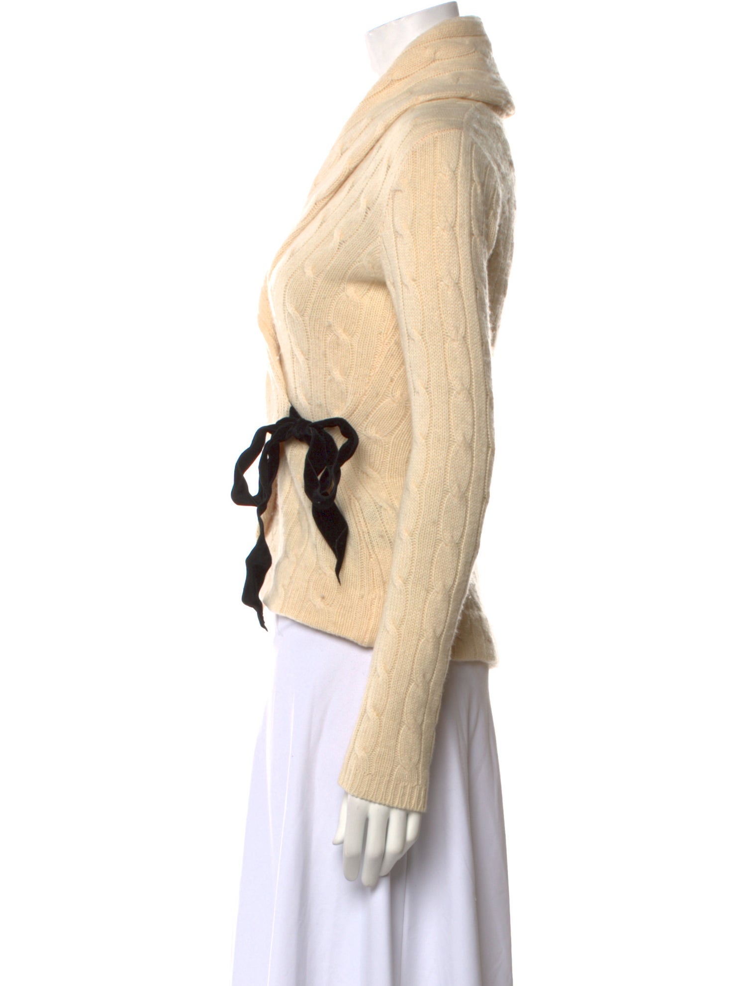 Ralph Lauren Black Label Cashmere Open Front Sweater