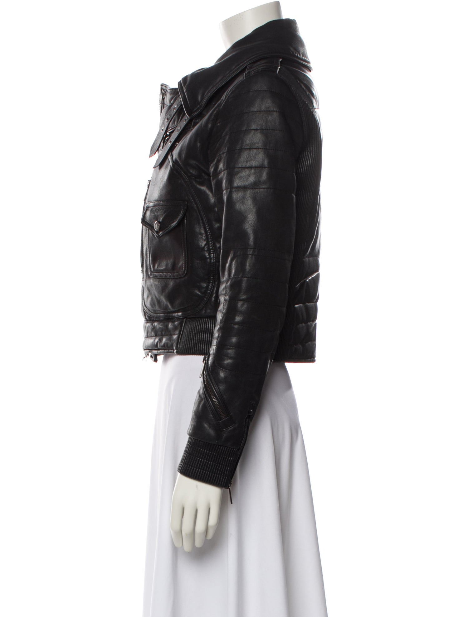 Ralph Lauren Black Label Lamb Leather Down Jacket