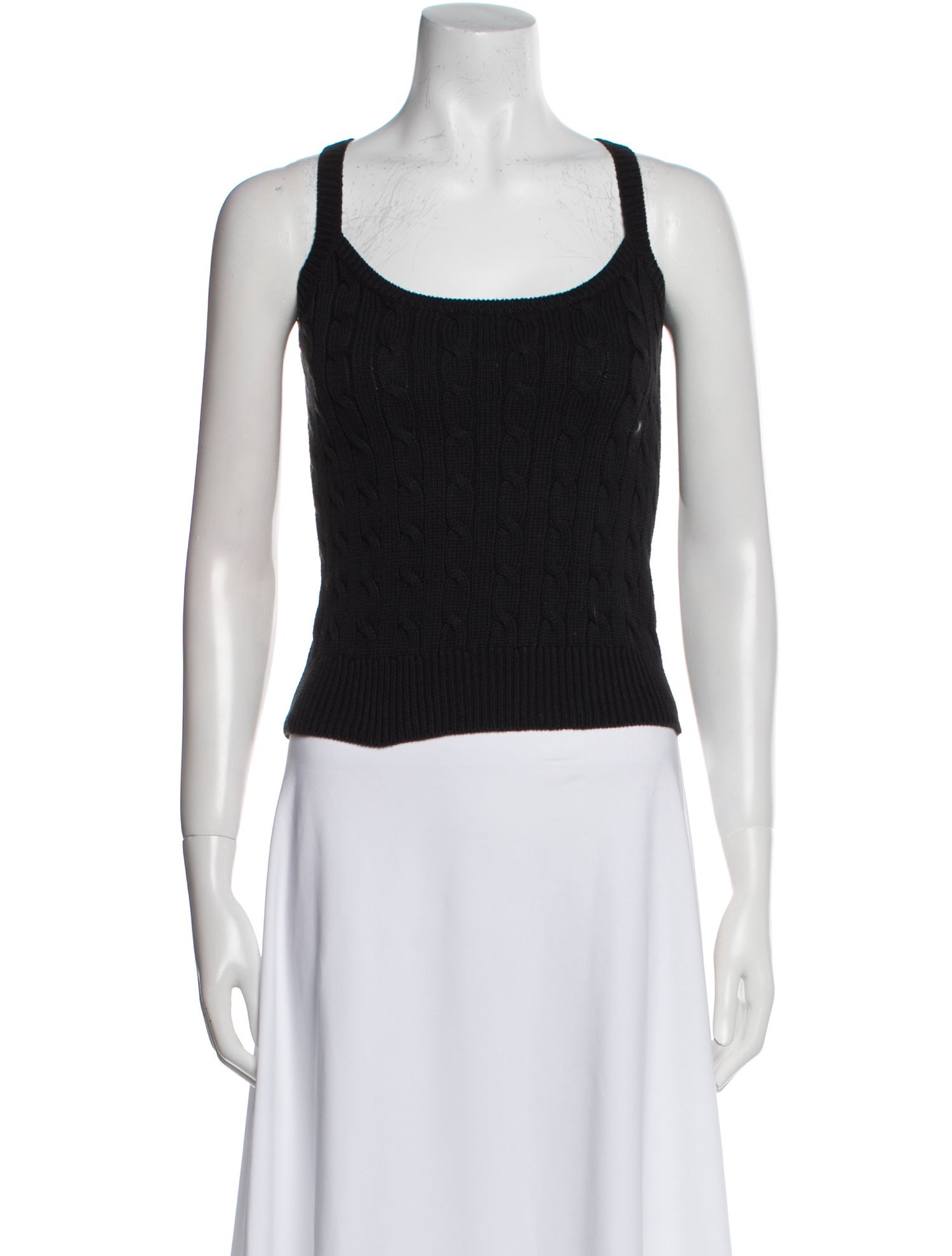 Ralph Lauren Black Label Scoop Neck Sleeveless Top