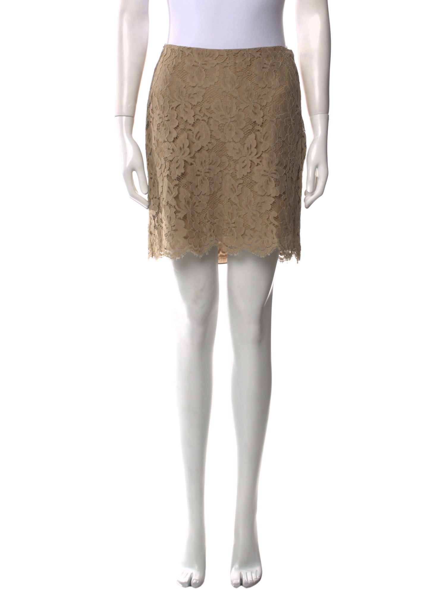 Ralph Lauren Black Label Lace Pattern Mini Skirt
