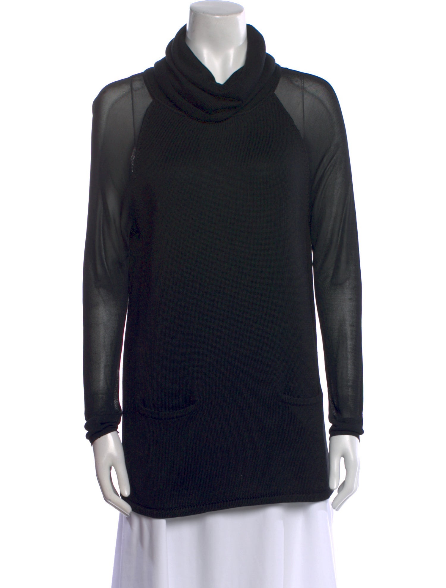Ralph Lauren Black Label Silk Cowl Neck Sweater