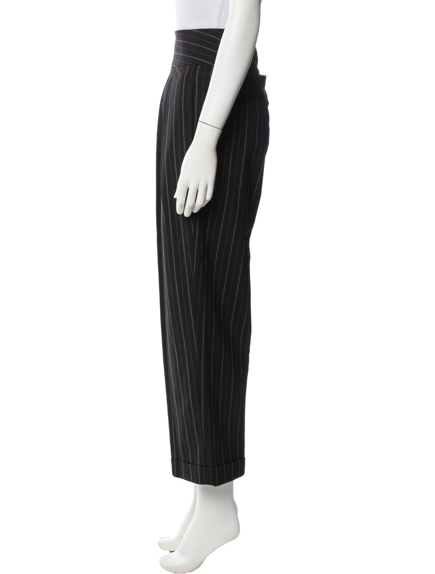 Ralph Lauren Black Label Striped Wide Leg Pants
