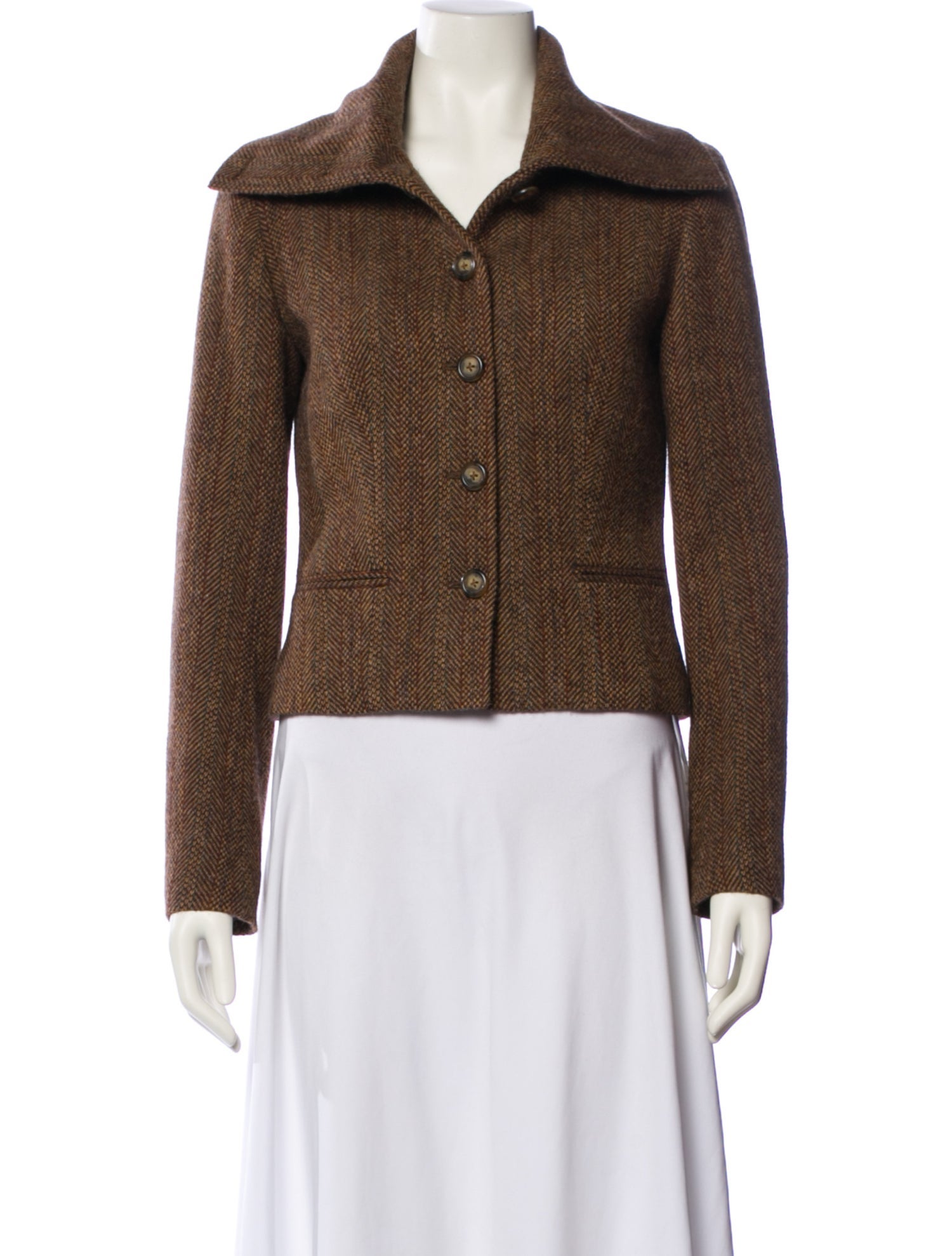 Ralph Lauren Black Label Lambswool Tweed Pattern Blazer