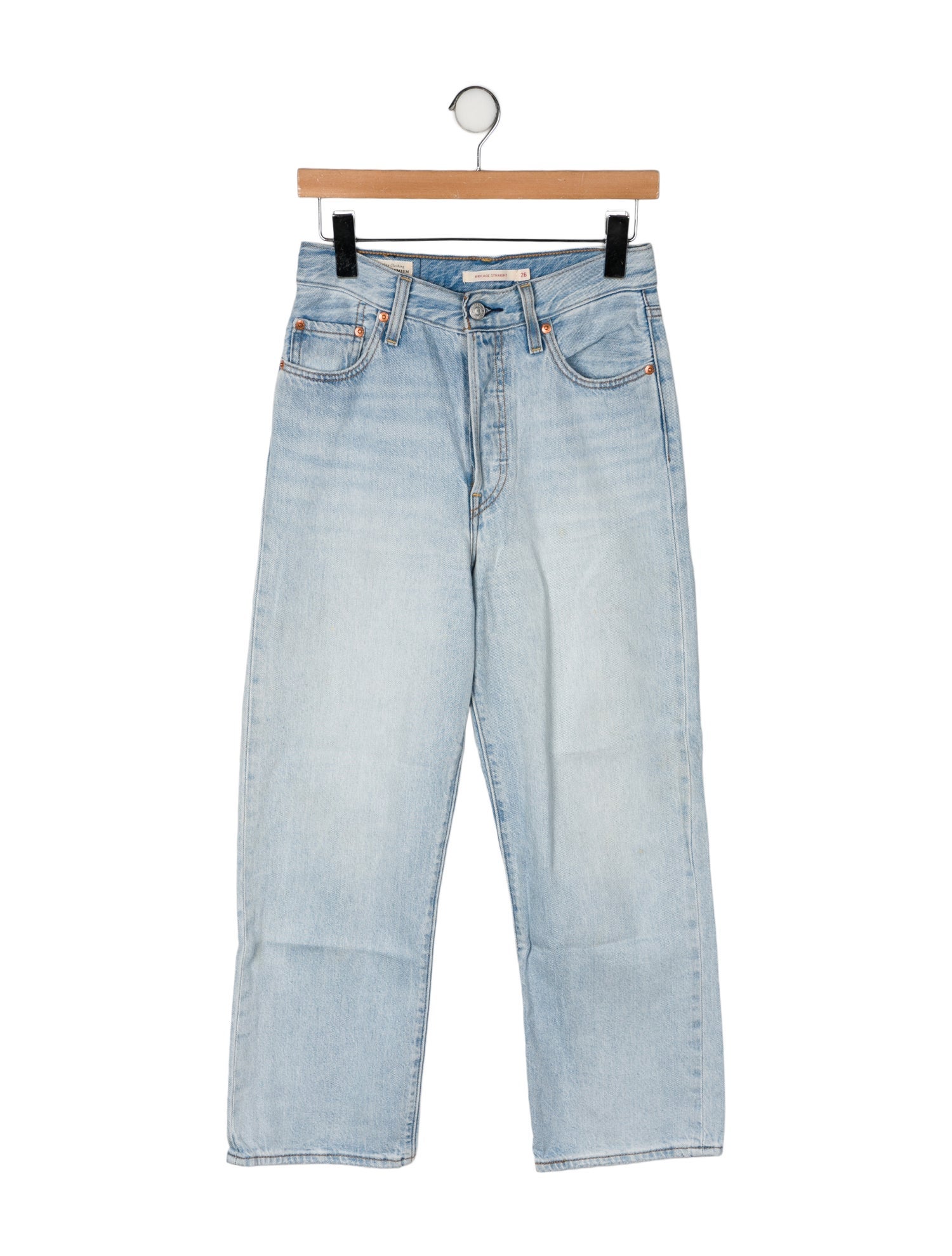 R13 x Levis High-Rise Straight Leg Jeans