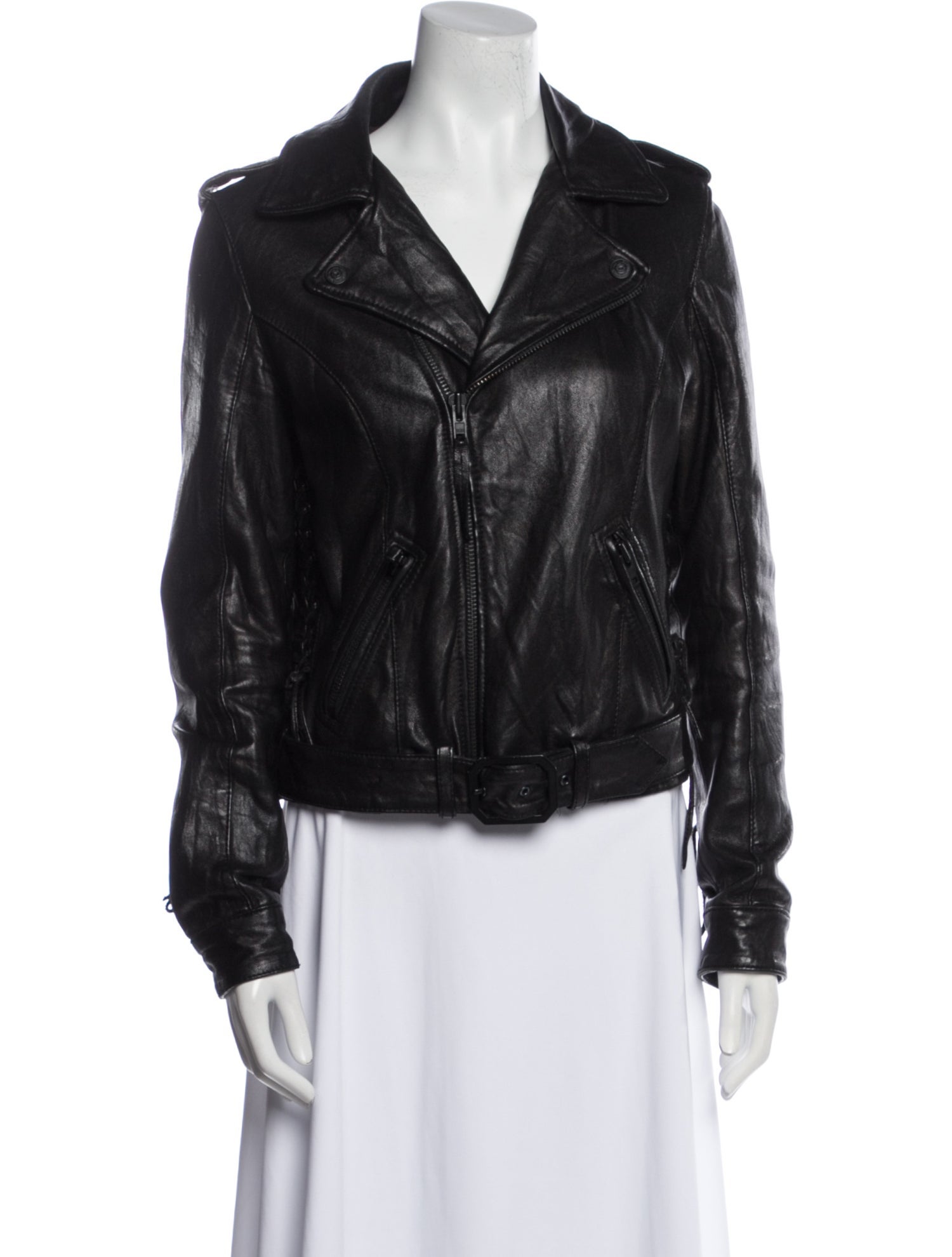 True Religion Lambskin Biker Jacket