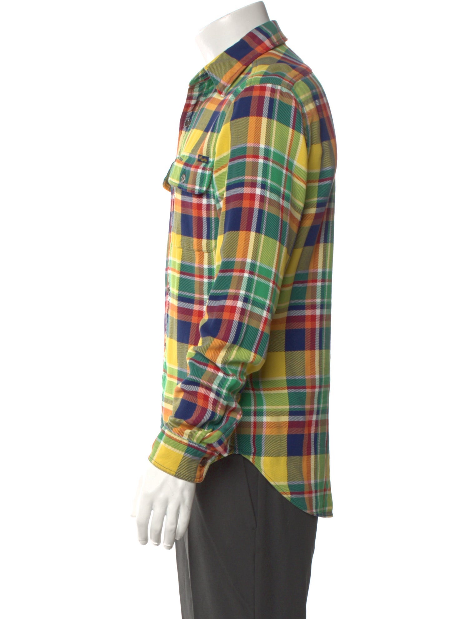 Ralph Lauren Rugby Plaid Print Long Sleeve Shirt