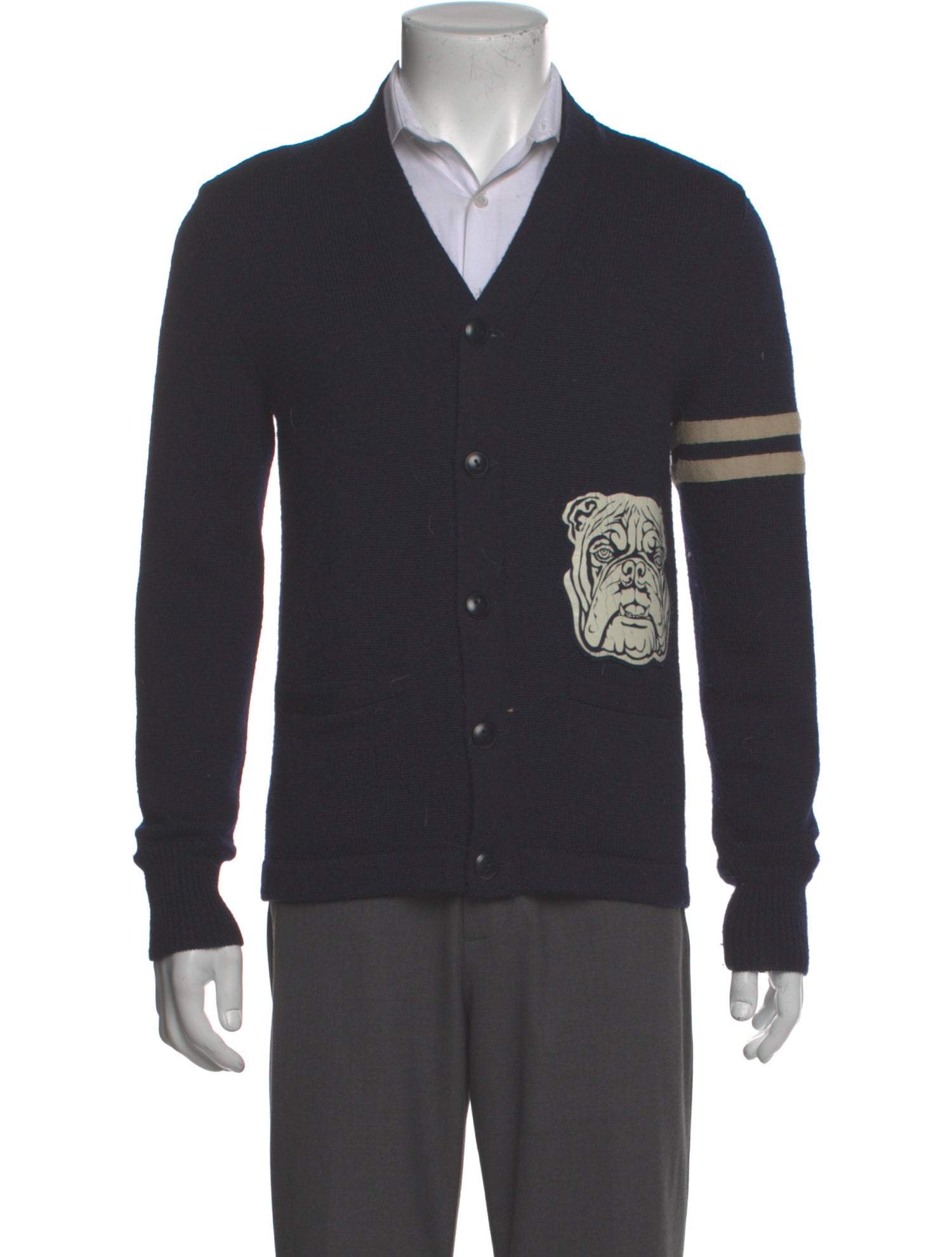 Ralph Lauren Rugby Graphic Print V-Neck Cardigan