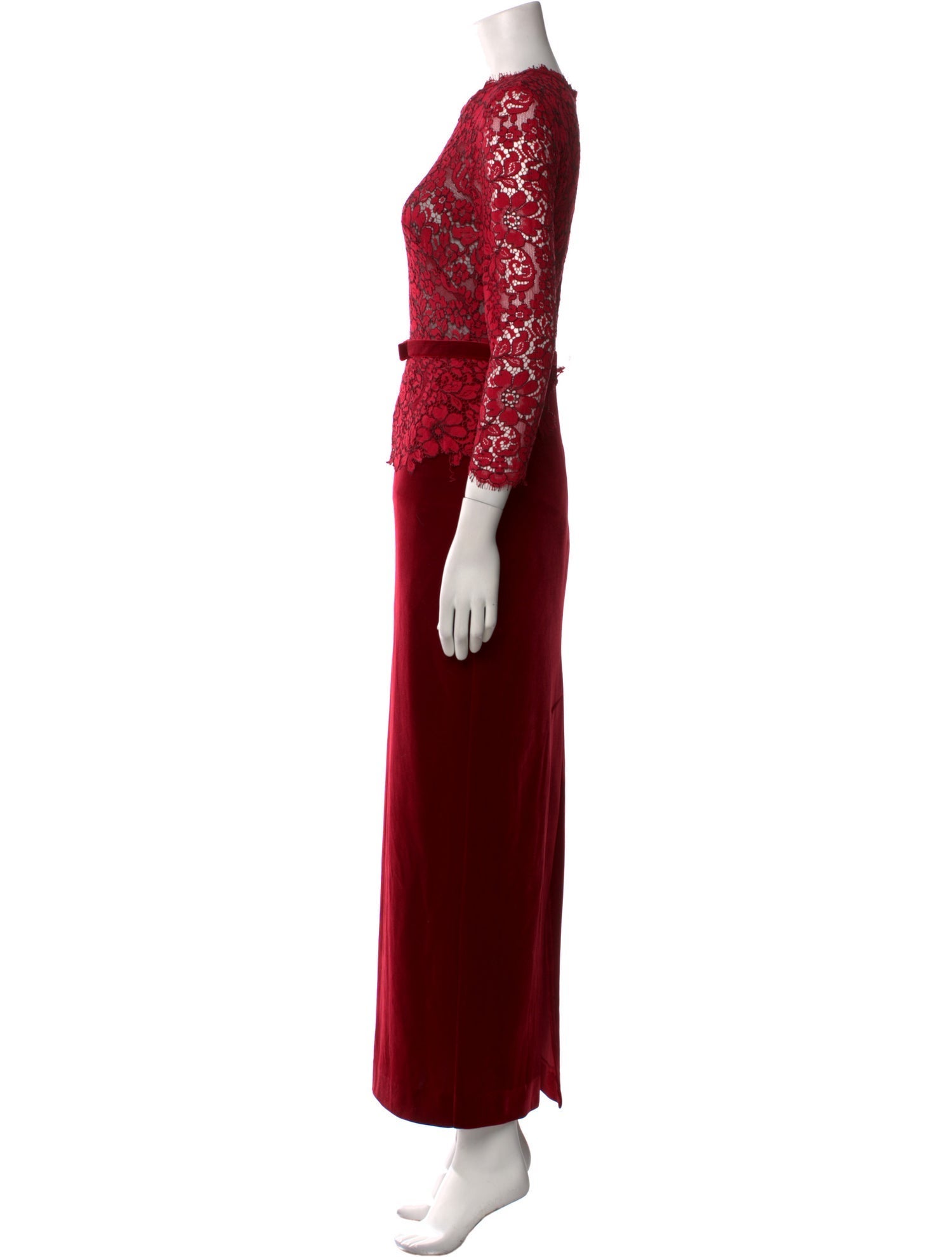 Cristallini Lace Pattern Long Dress