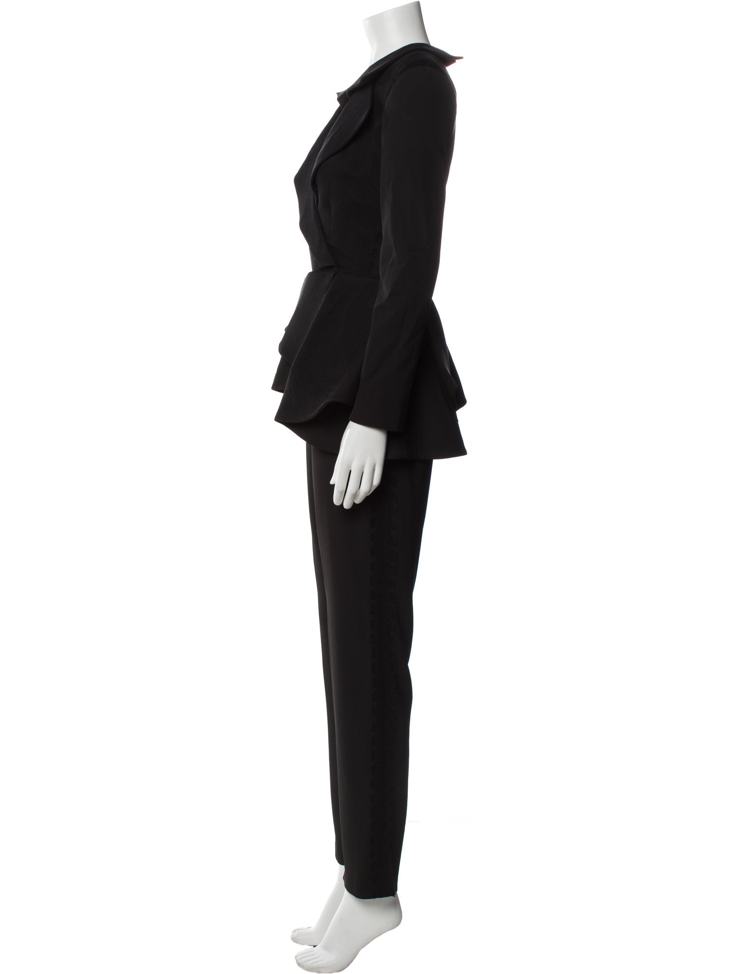 Cristallini Virgin Wool Lace Trim Embellishment Pantsuit w/ Tags