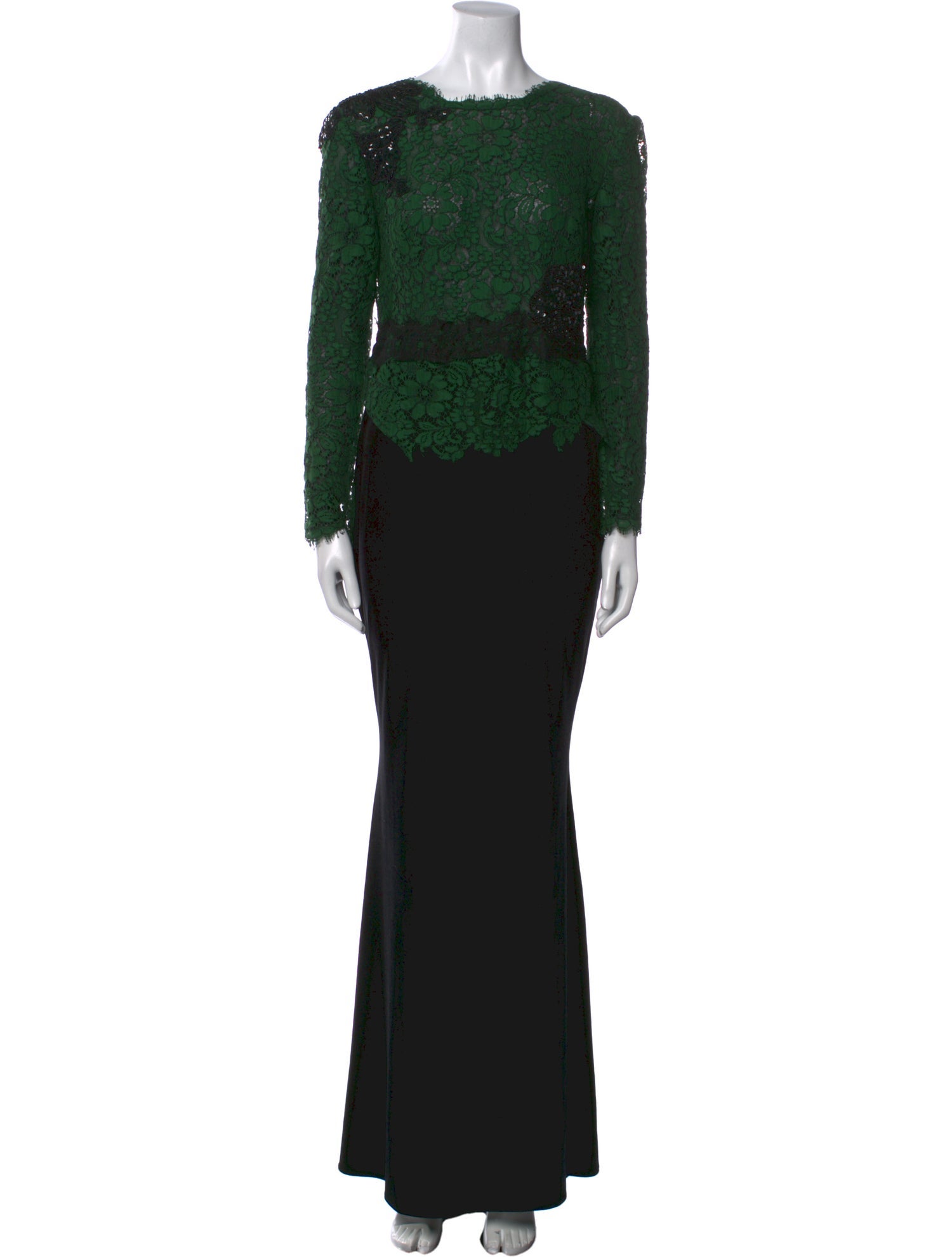 Cristallini Lace Pattern Long Dress