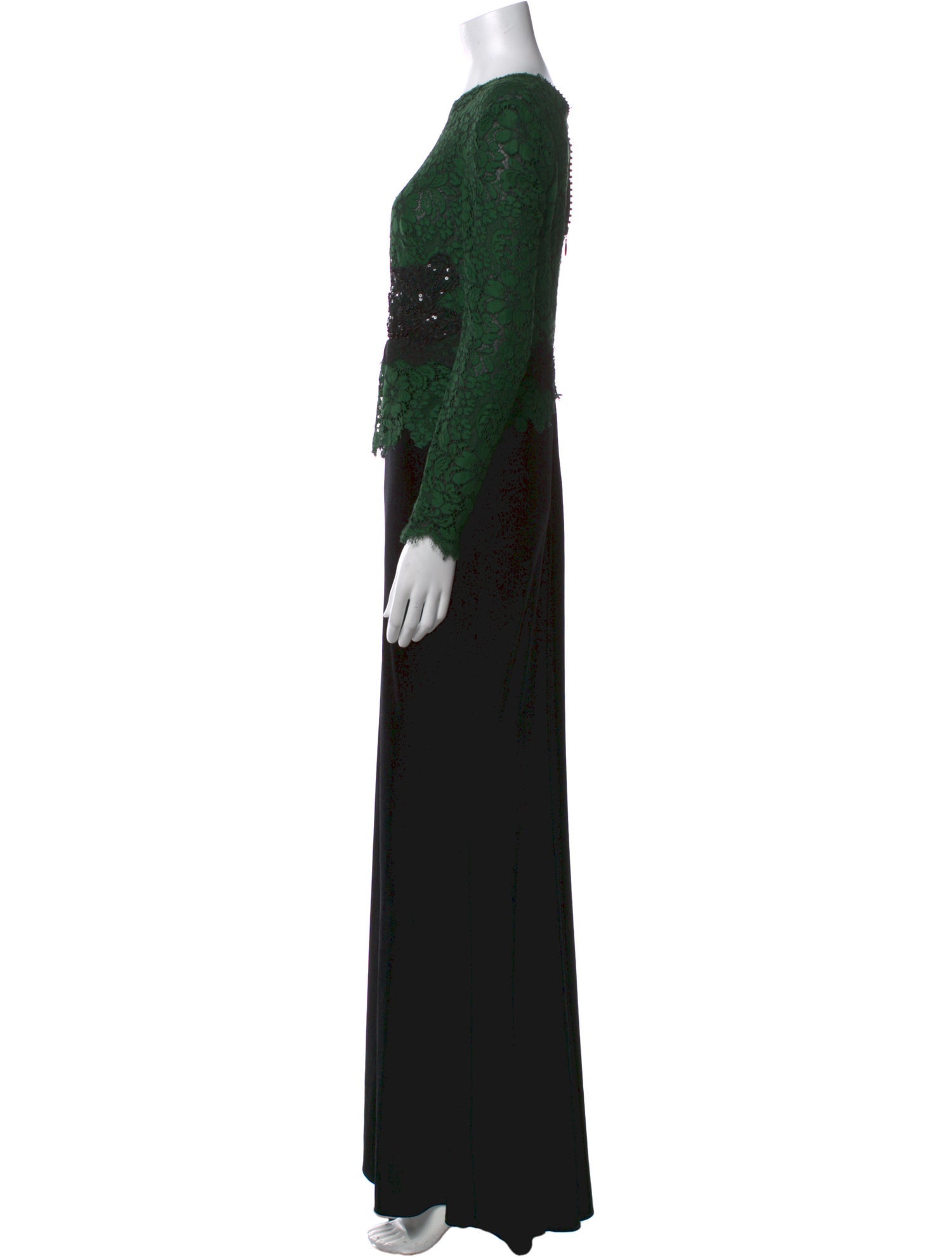 Cristallini Lace Pattern Long Dress