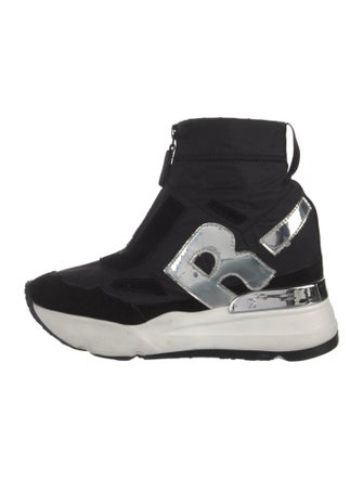 Rucoline Suede Graphic Print Wedge Sneakers