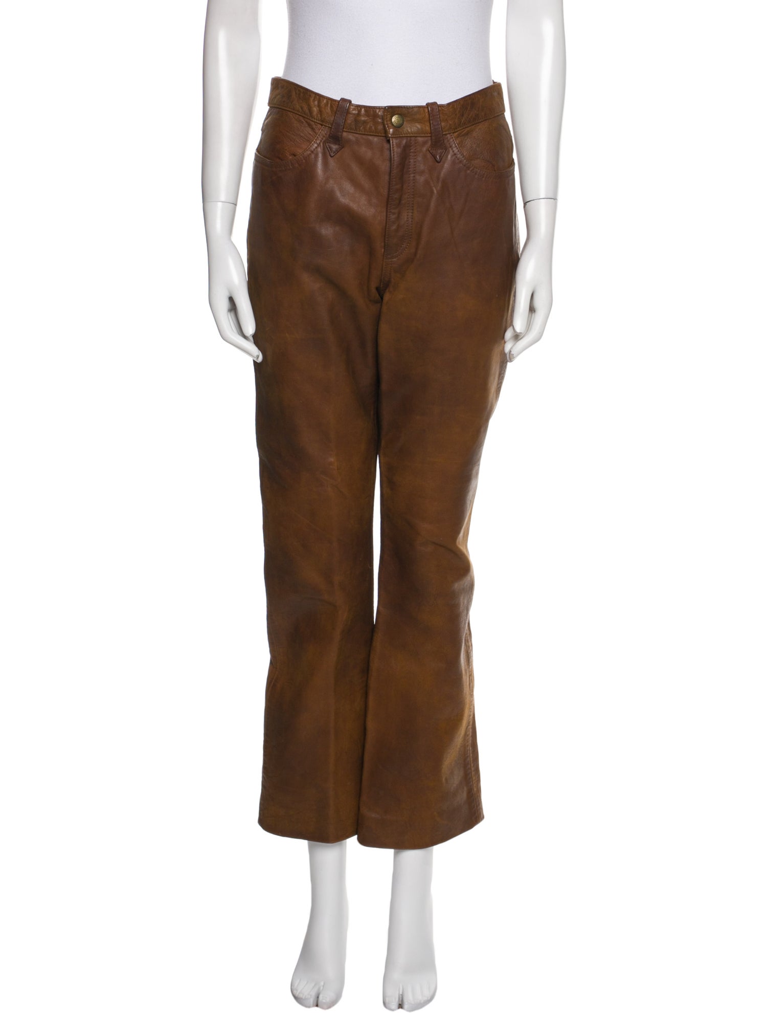 Ralph Lauren Sport Leather Straight Leg Pants
