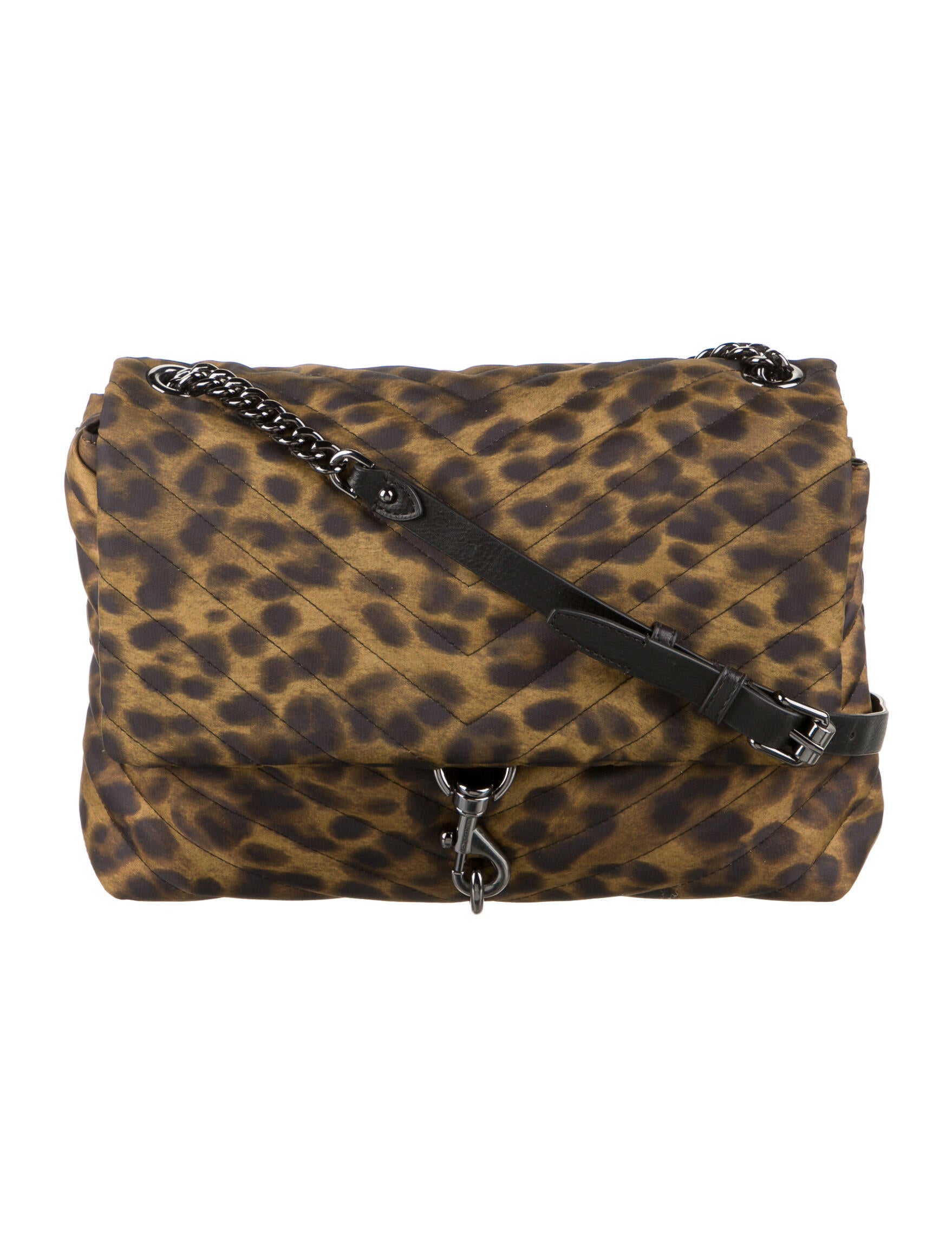 Rebecca Minkoff Edie Nylon Jumbo Flap Shoulder Bag Brown Shoulder Bags, Handbags WRM101675