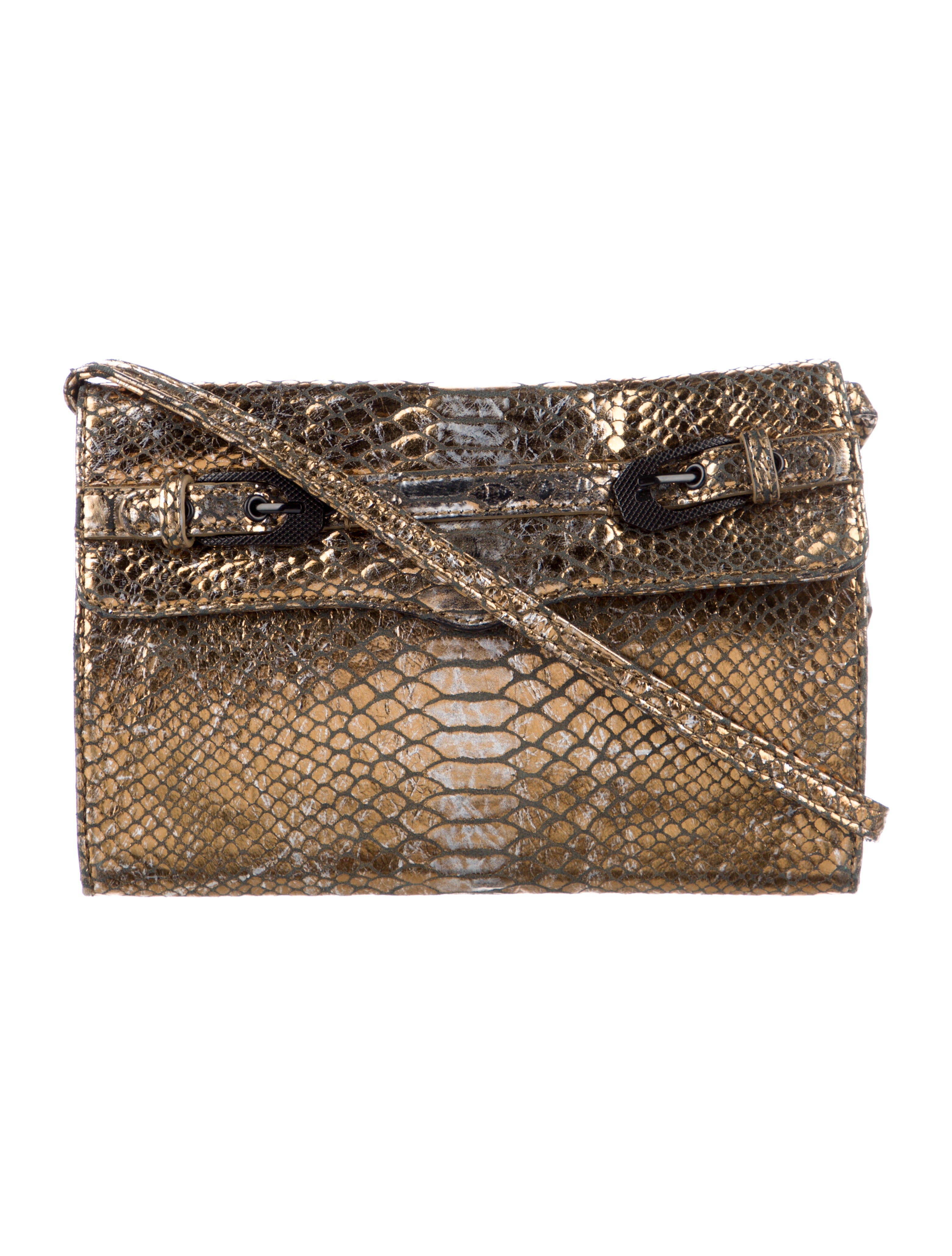 Rebecca Minkoff Metallic Leather Crossbody Gold Crossbody Bags