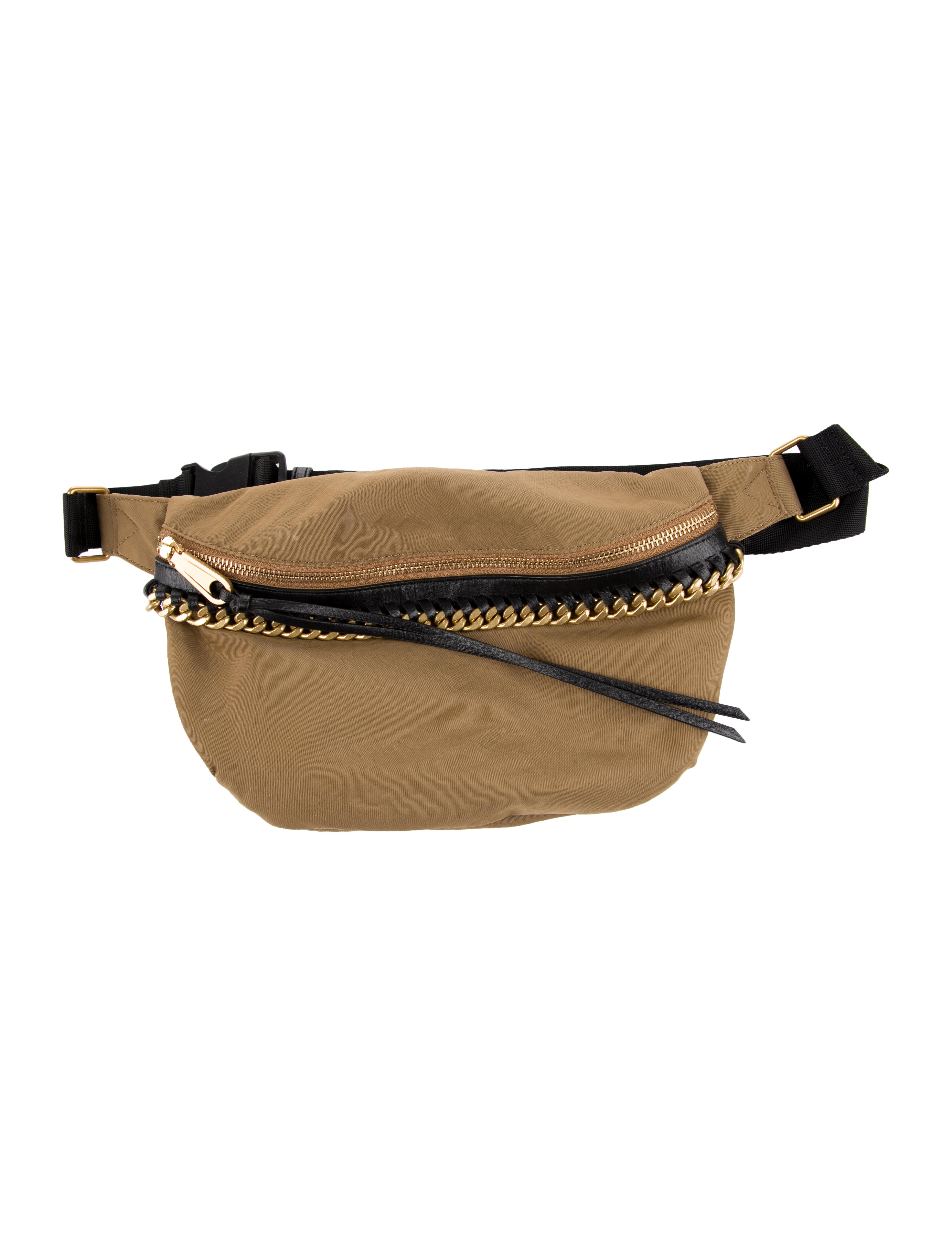 Rebecca Minkoff Nylon ChainLink Waist Bag Brown Waist Bags, Handbags