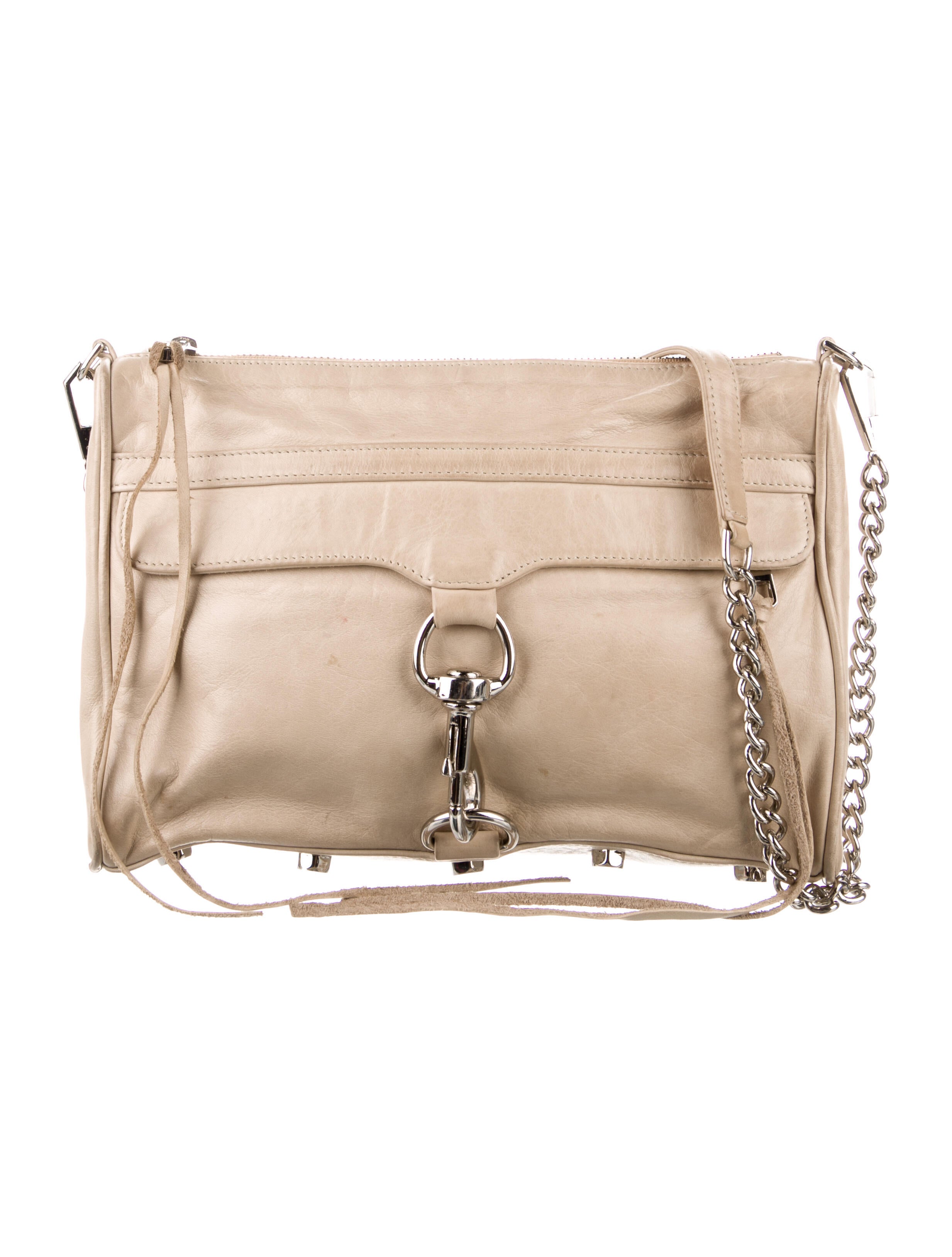 Rebecca Minkoff Leather ChainLink Crossbody Bag Neutrals Crossbody