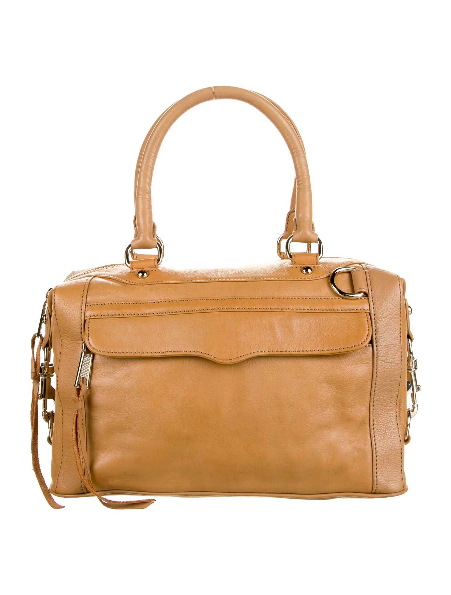 Rebecca Minkoff Studded Leather Shoulder Bag Brown Shoulder Bags