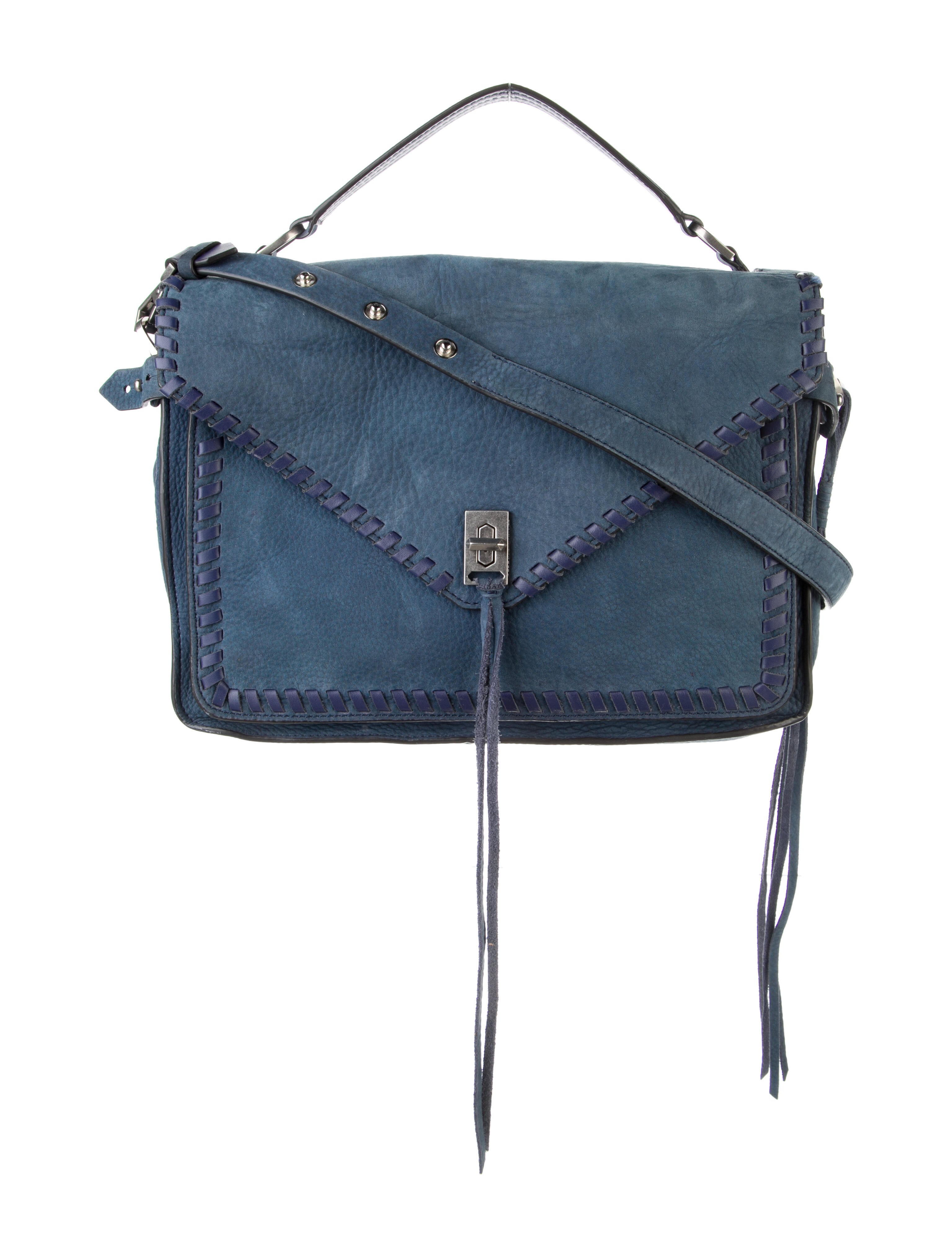 Rebecca Minkoff Leather-Trimmed Suede Crossbody Bag