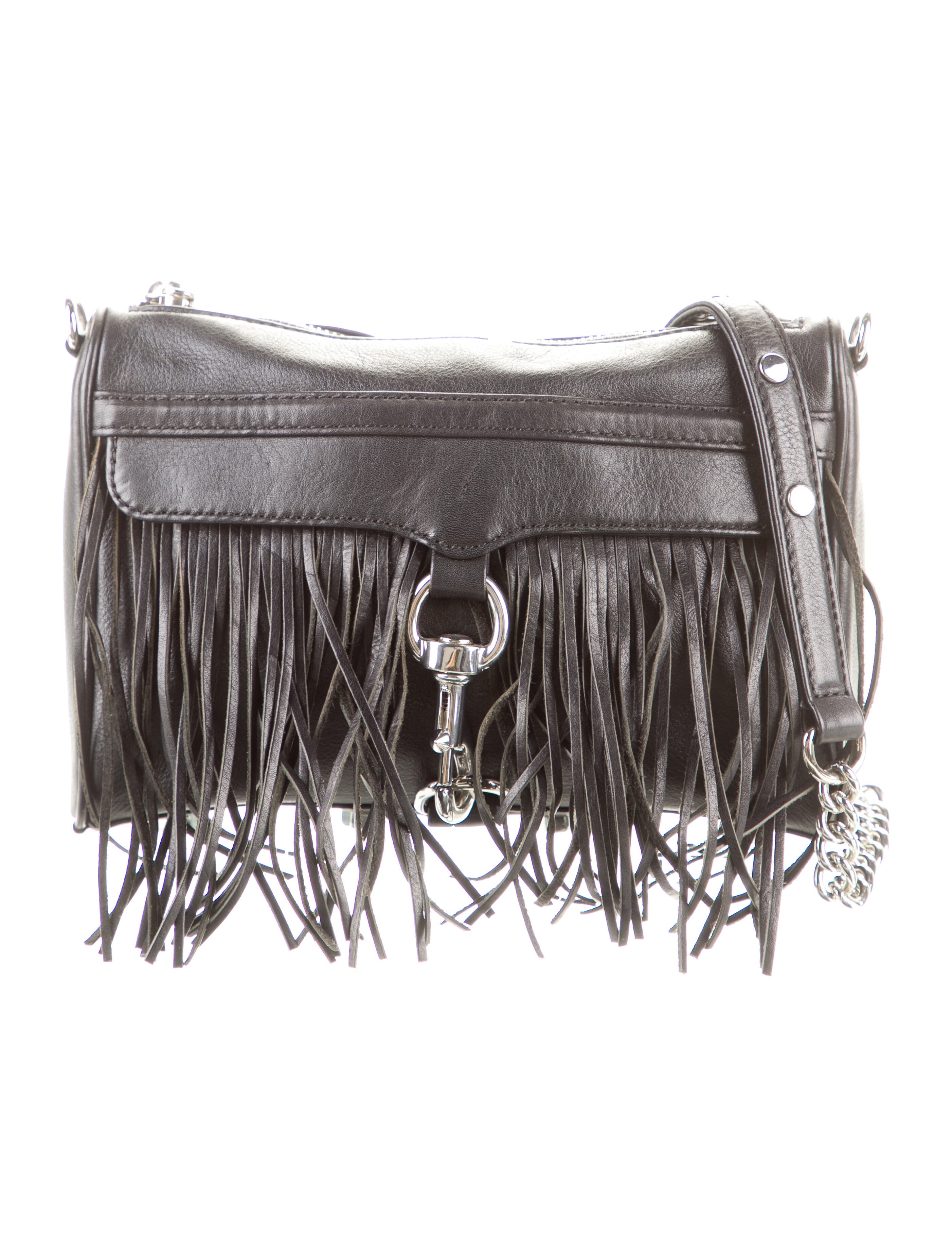 House of Harlow 1960 Leather ChainLink Crossbody Bag Black Crossbody