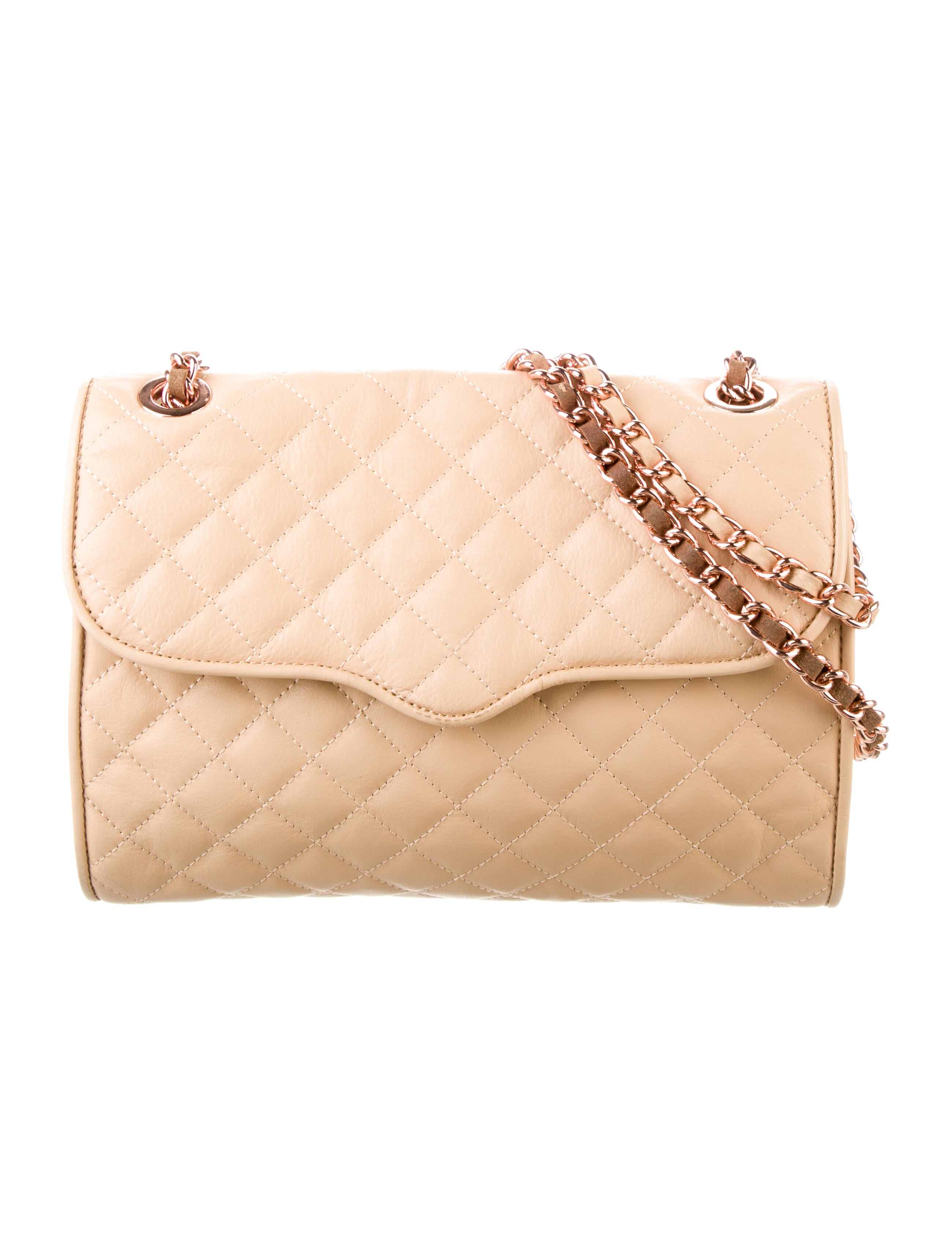 Rebecca Minkoff Leather ChainLink Crossbody Bag Neutrals Crossbody