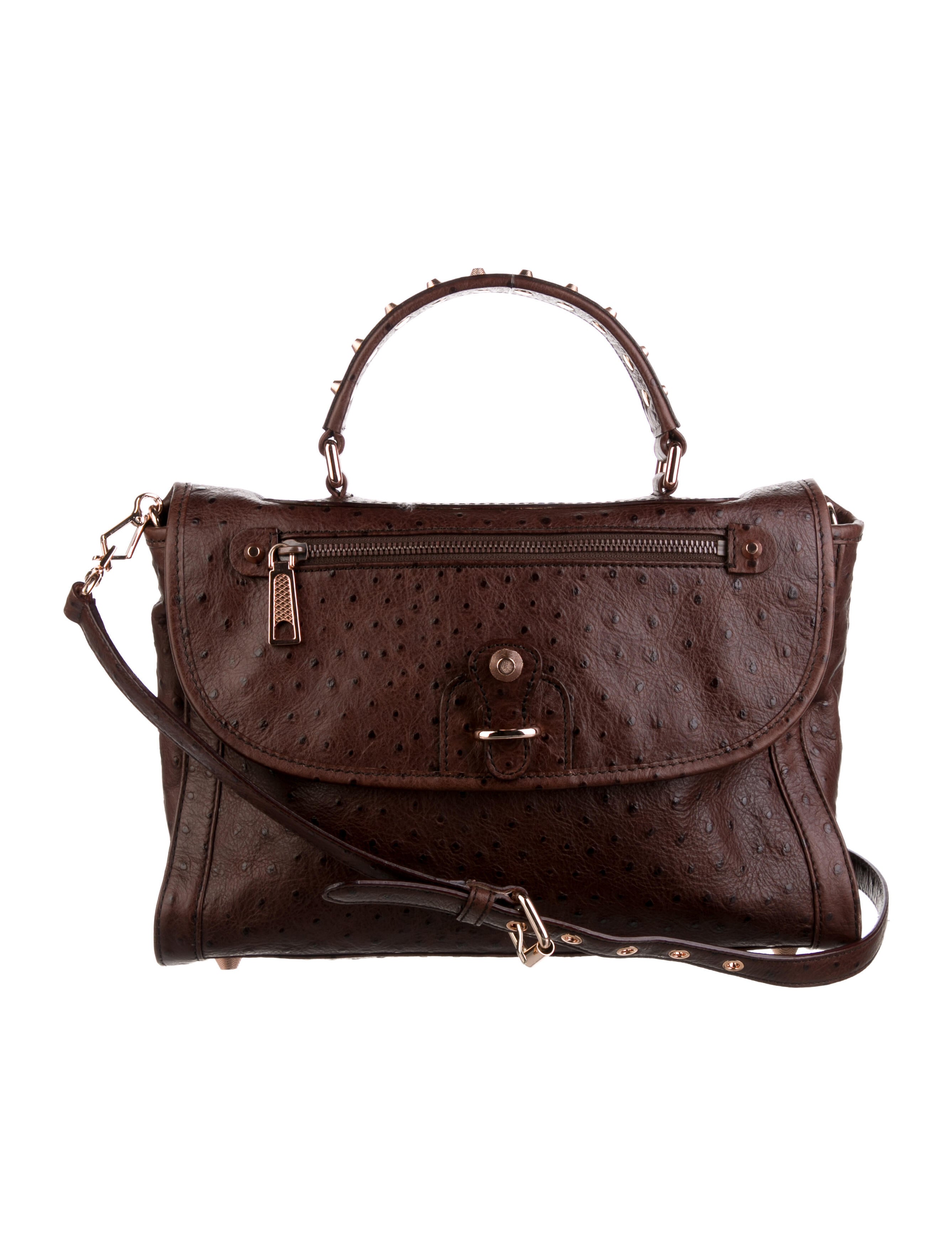 Rebecca Minkoff Leather Chainlink Shoulder Bag Brown Shoulder Bags