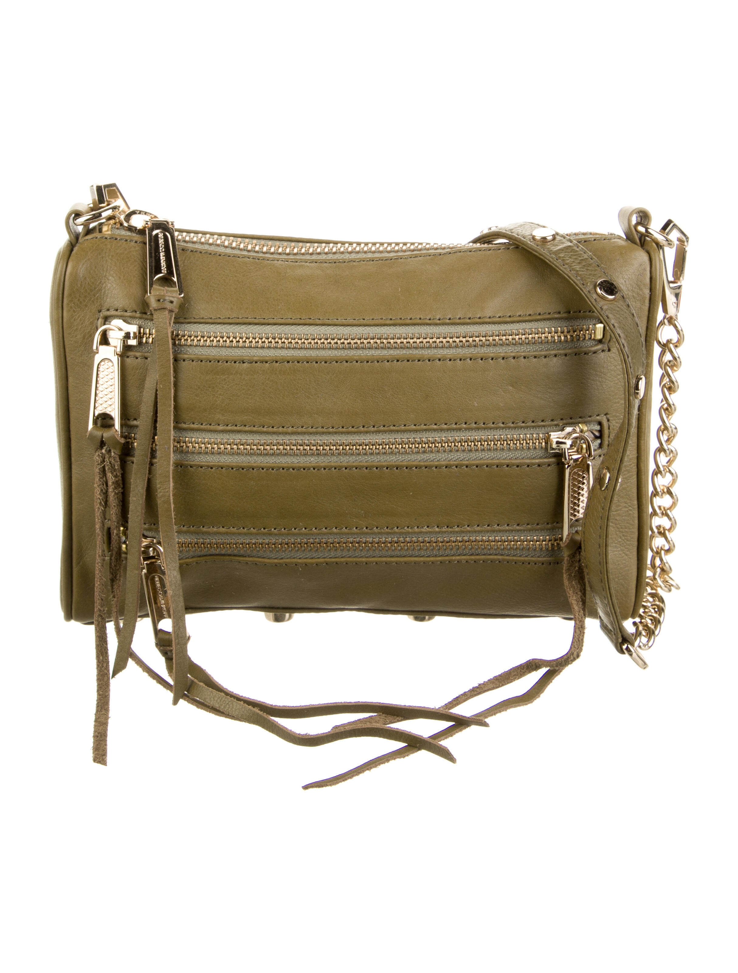 Rebecca Minkoff Finn Leather Crossbody Bag Green Crossbody Bags