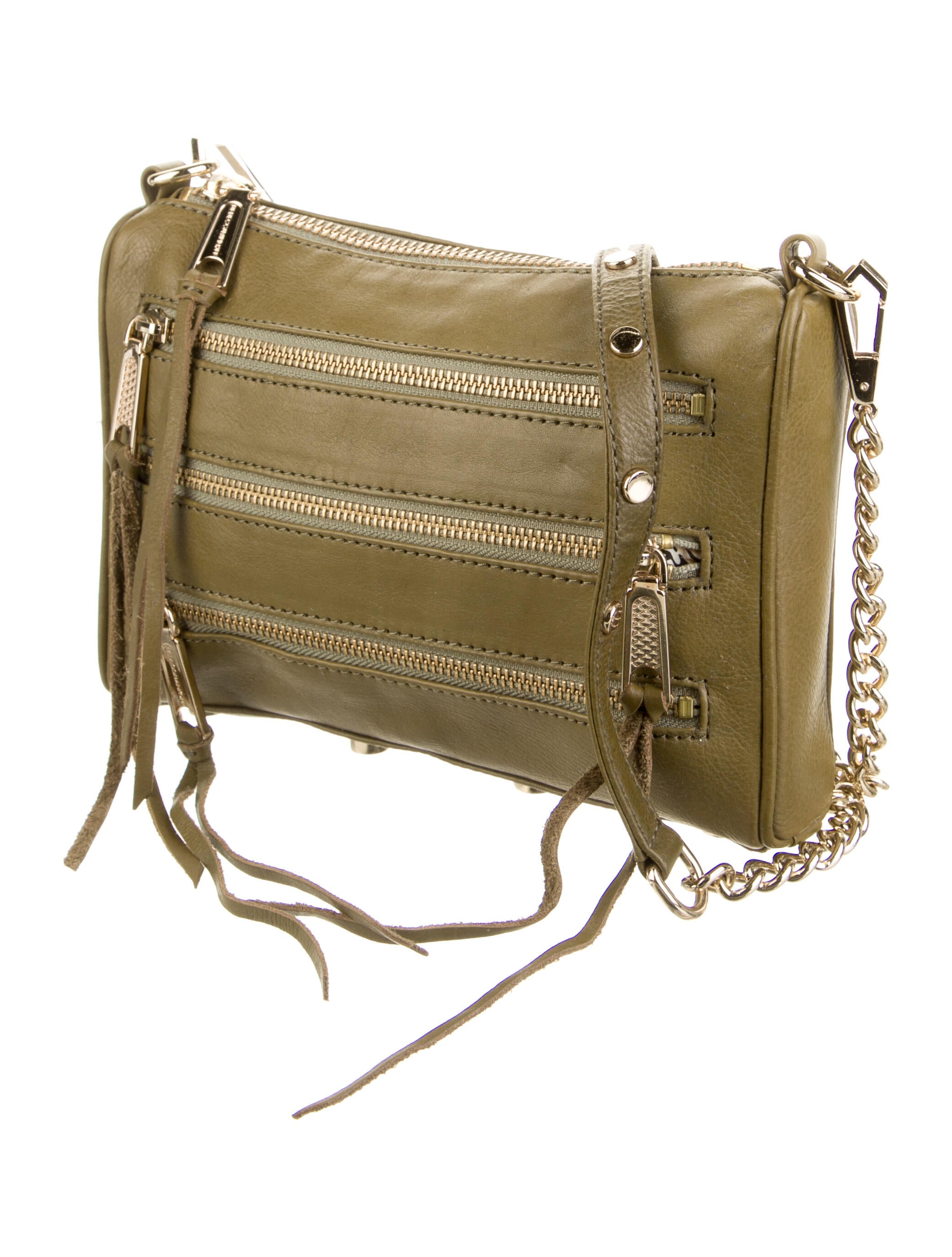 Rebecca Minkoff Finn Leather Crossbody Bag Green Crossbody Bags