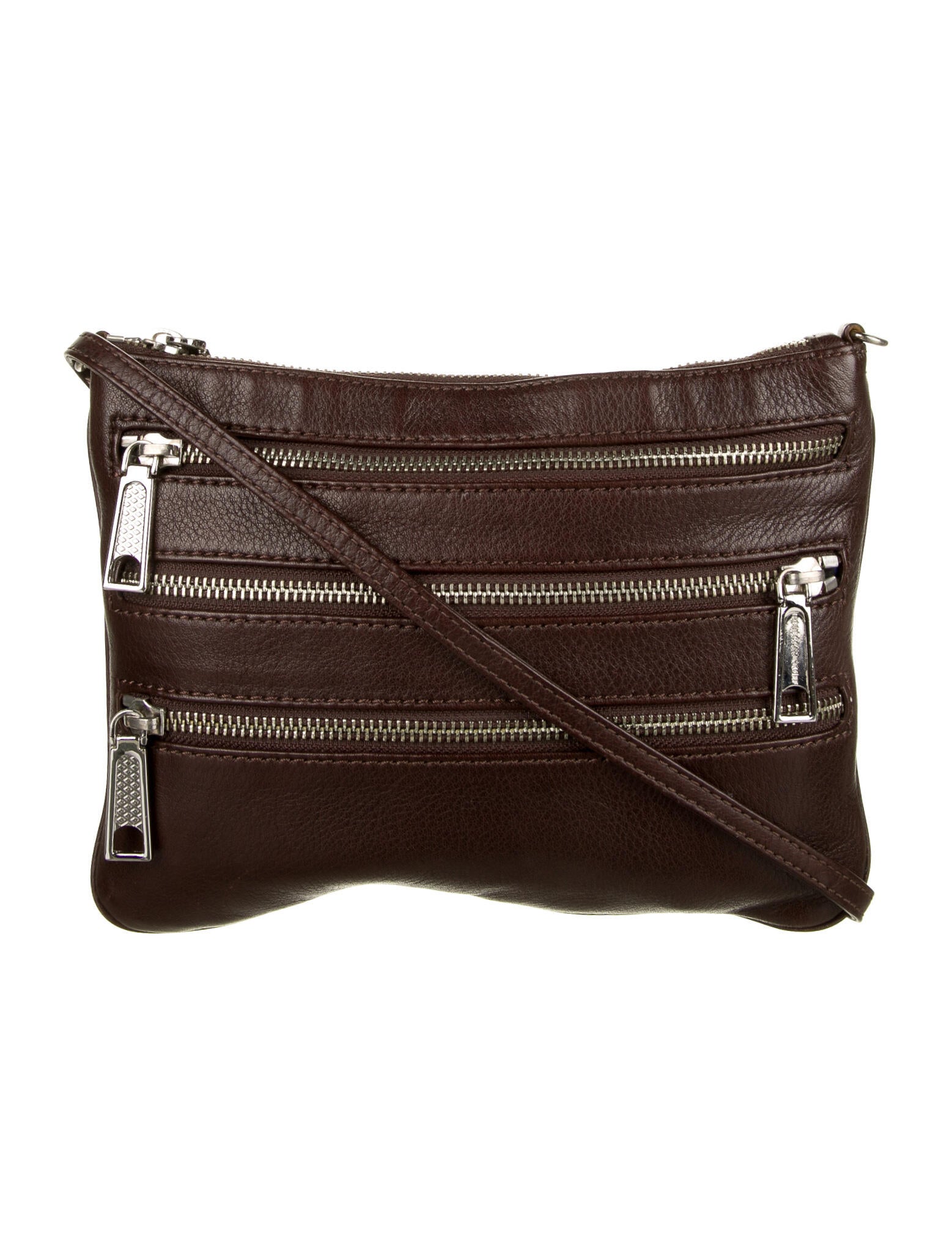 Rebecca Minkoff Moto 3Zip Crossbody Bag Brown Crossbody Bags