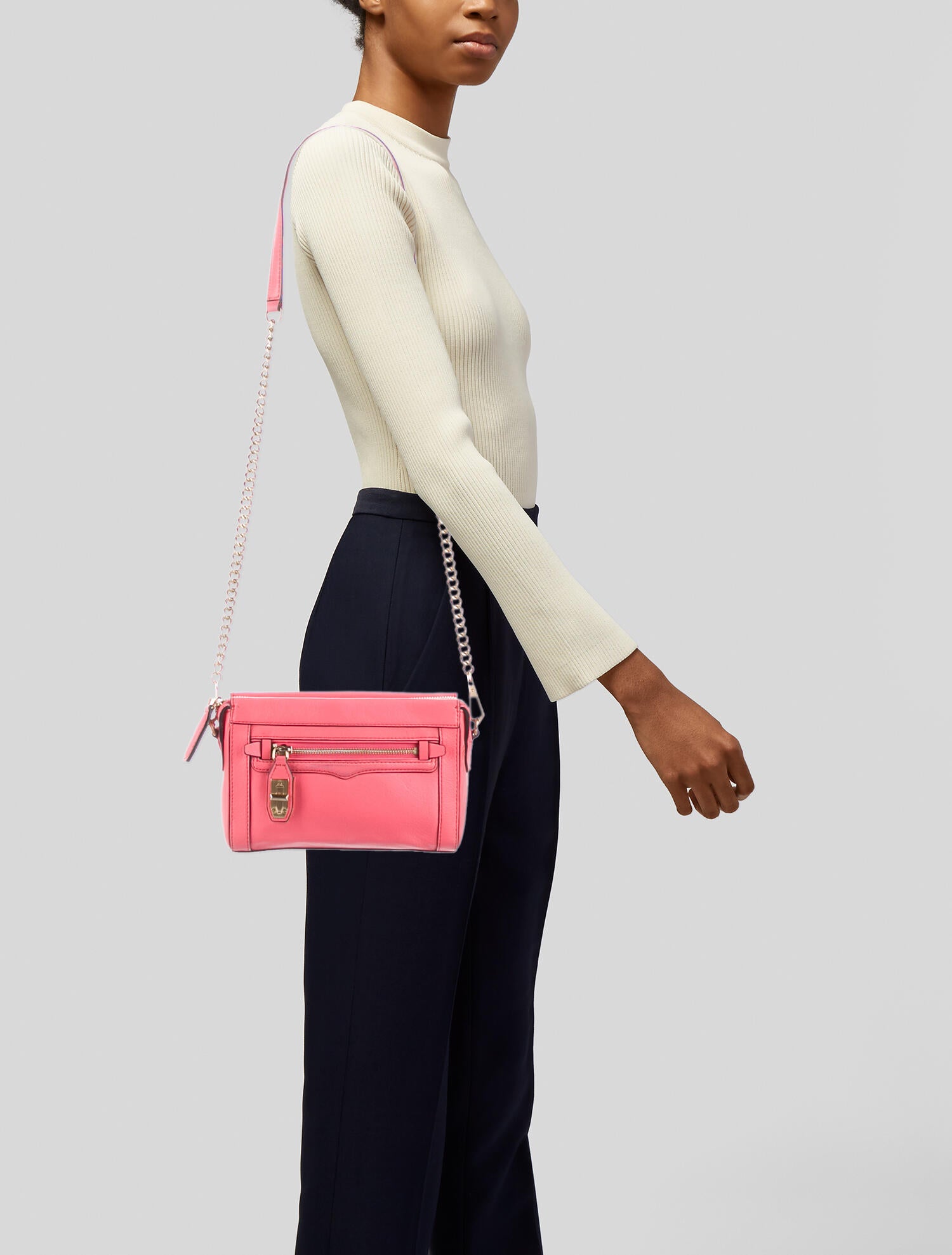 Rebecca Minkoff Unlined Feed Bag w/ Tags Pink Crossbody Bags