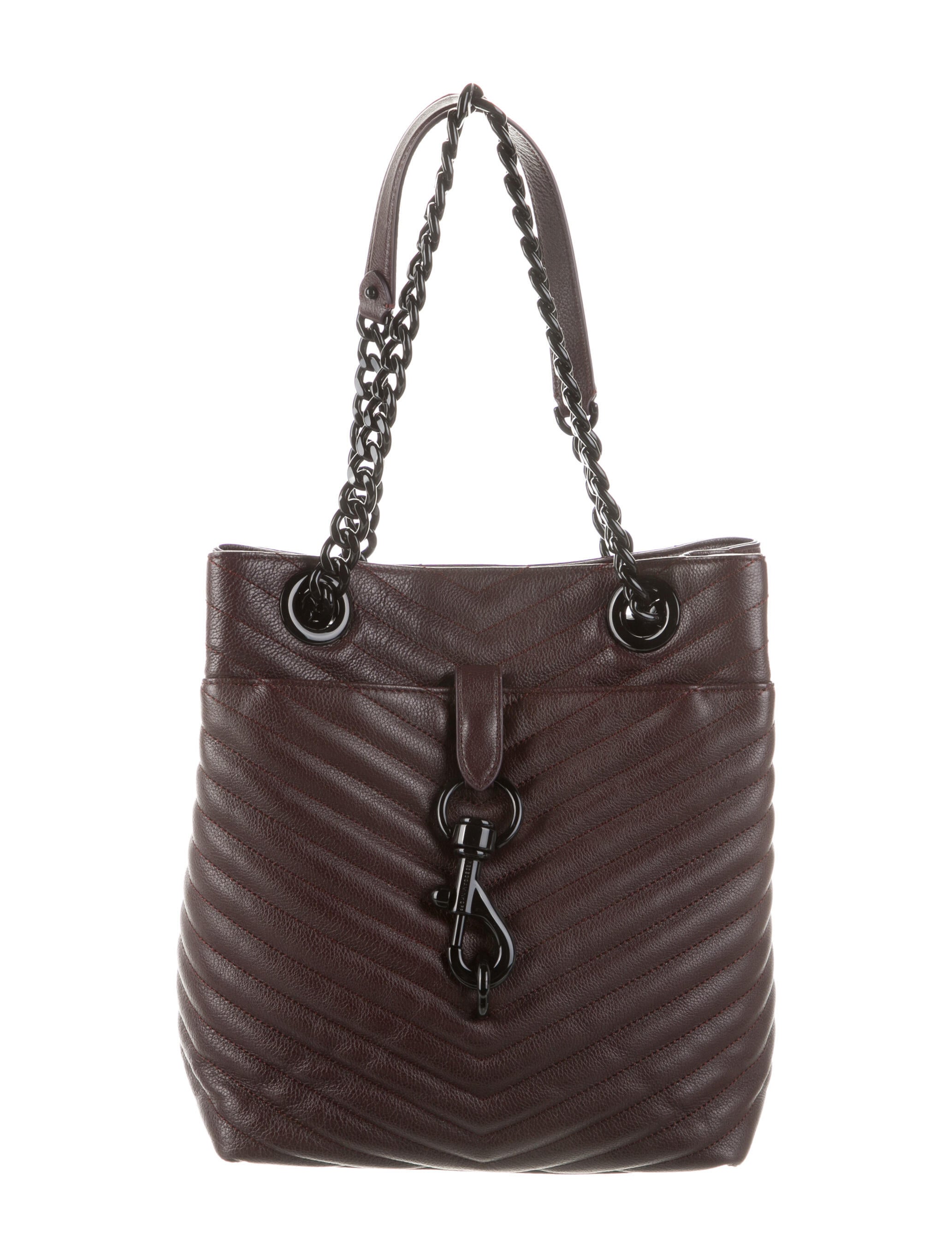 Rebecca Minkoff Leather Quilted Shoulder Bag Purple Shoulder Bags