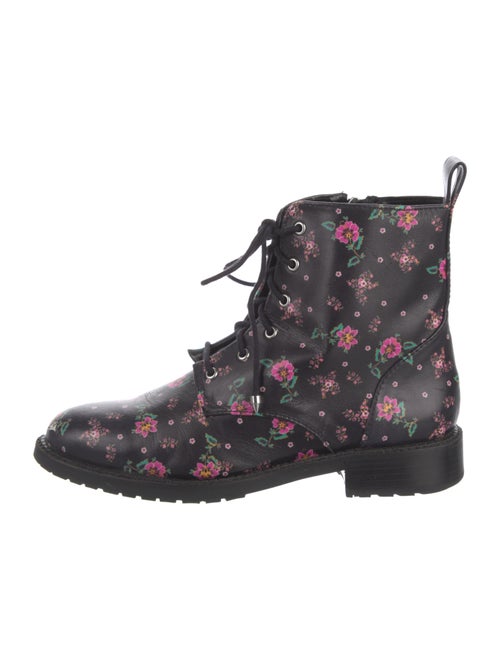 Rebecca Minkoff Leather Floral Print Combat Boots