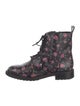 Rebecca Minkoff Leather Floral Print Combat Boots