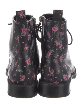 Rebecca Minkoff Leather Floral Print Combat Boots