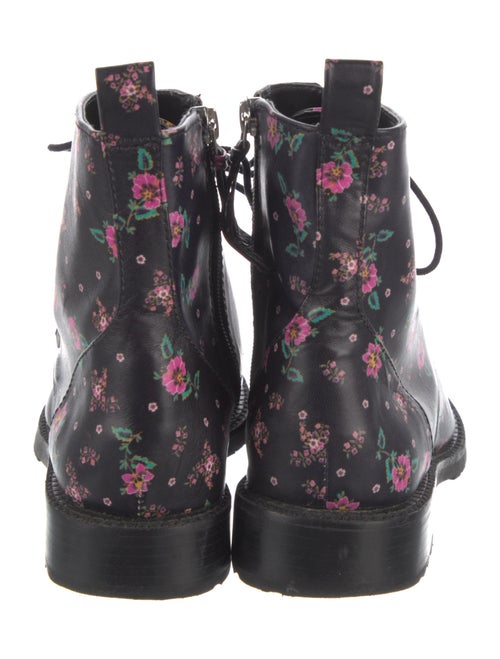 Rebecca Minkoff Leather Floral Print Combat Boots
