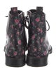 Rebecca Minkoff Leather Floral Print Combat Boots