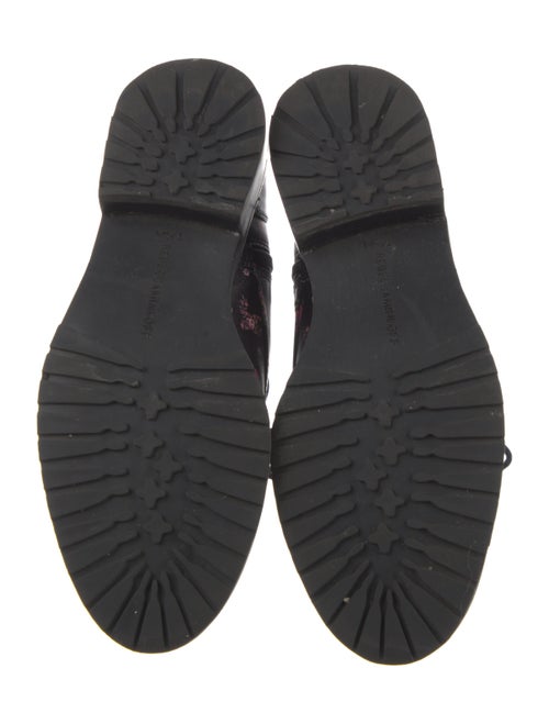 Rebecca Minkoff Leather Floral Print Combat Boots