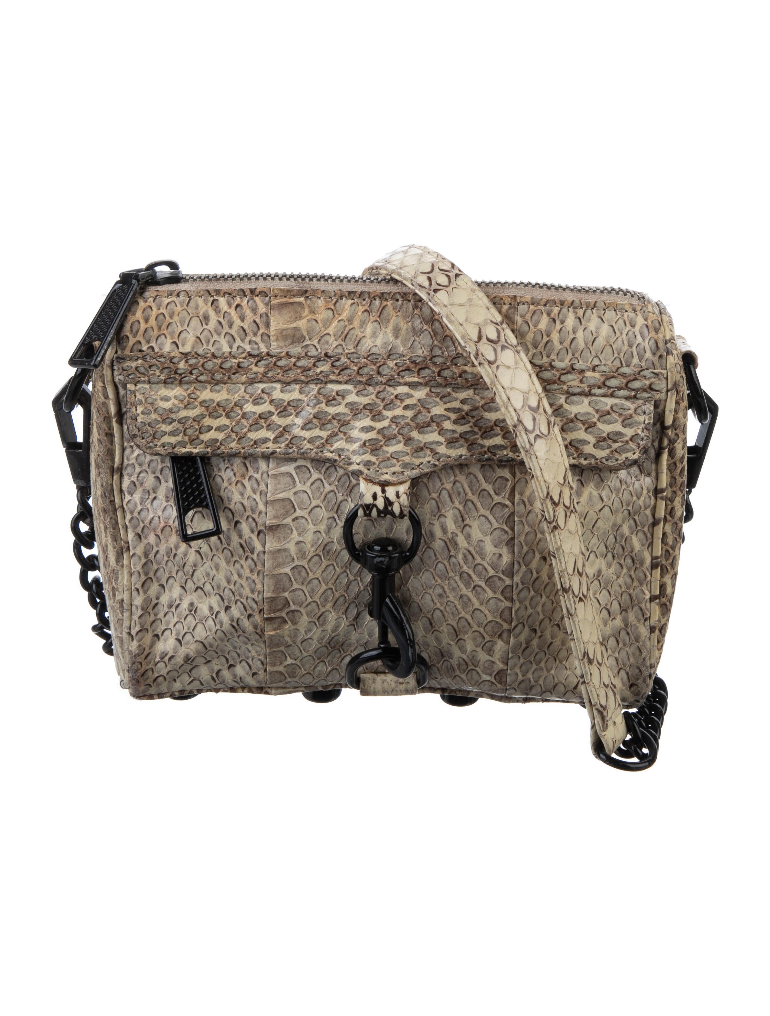 Rebecca Minkoff Python Embossed Crossbody Neutrals Crossbody Bags